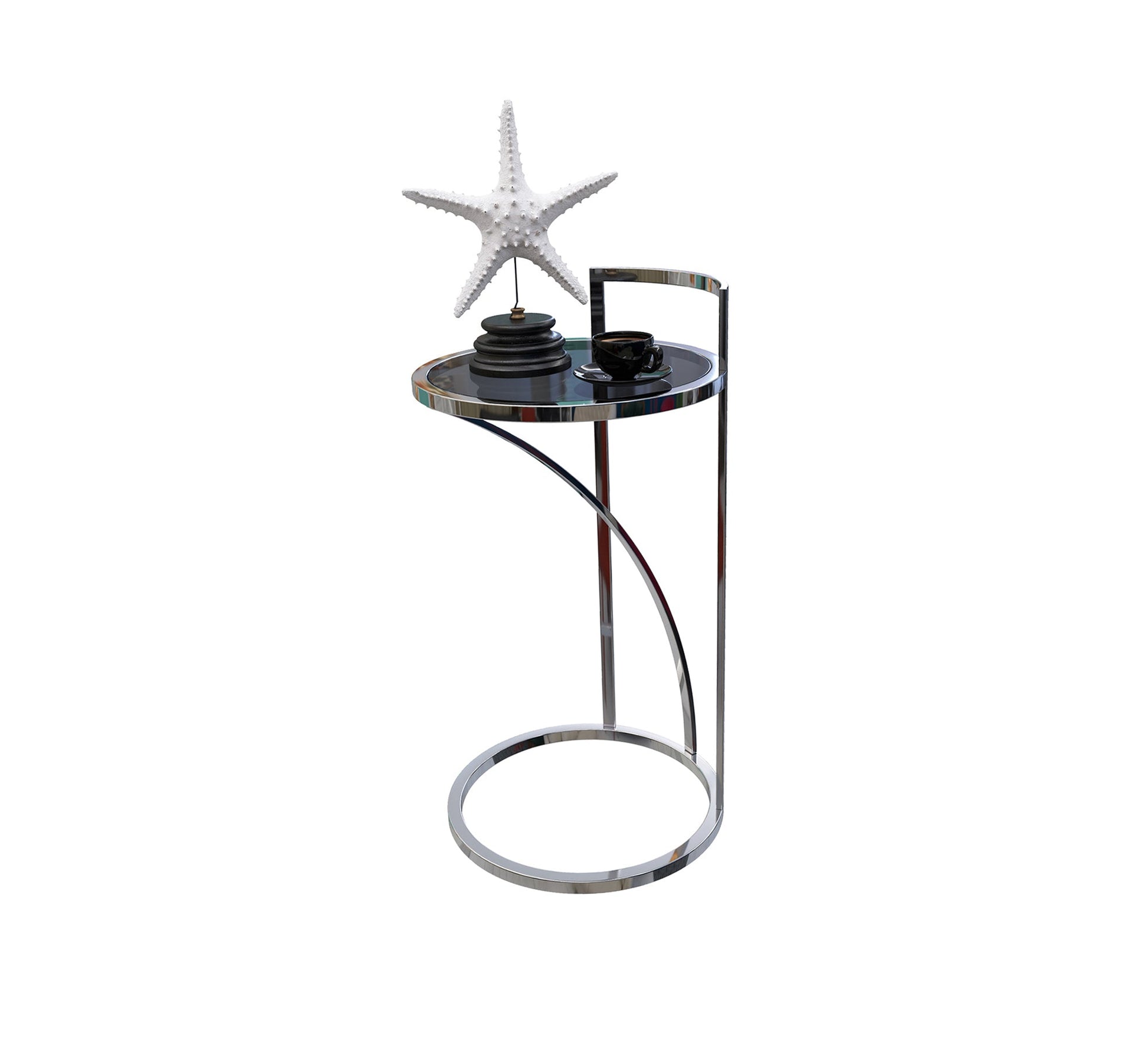 Elegant side table with a round top - Vitrine Furniture - Side Tables