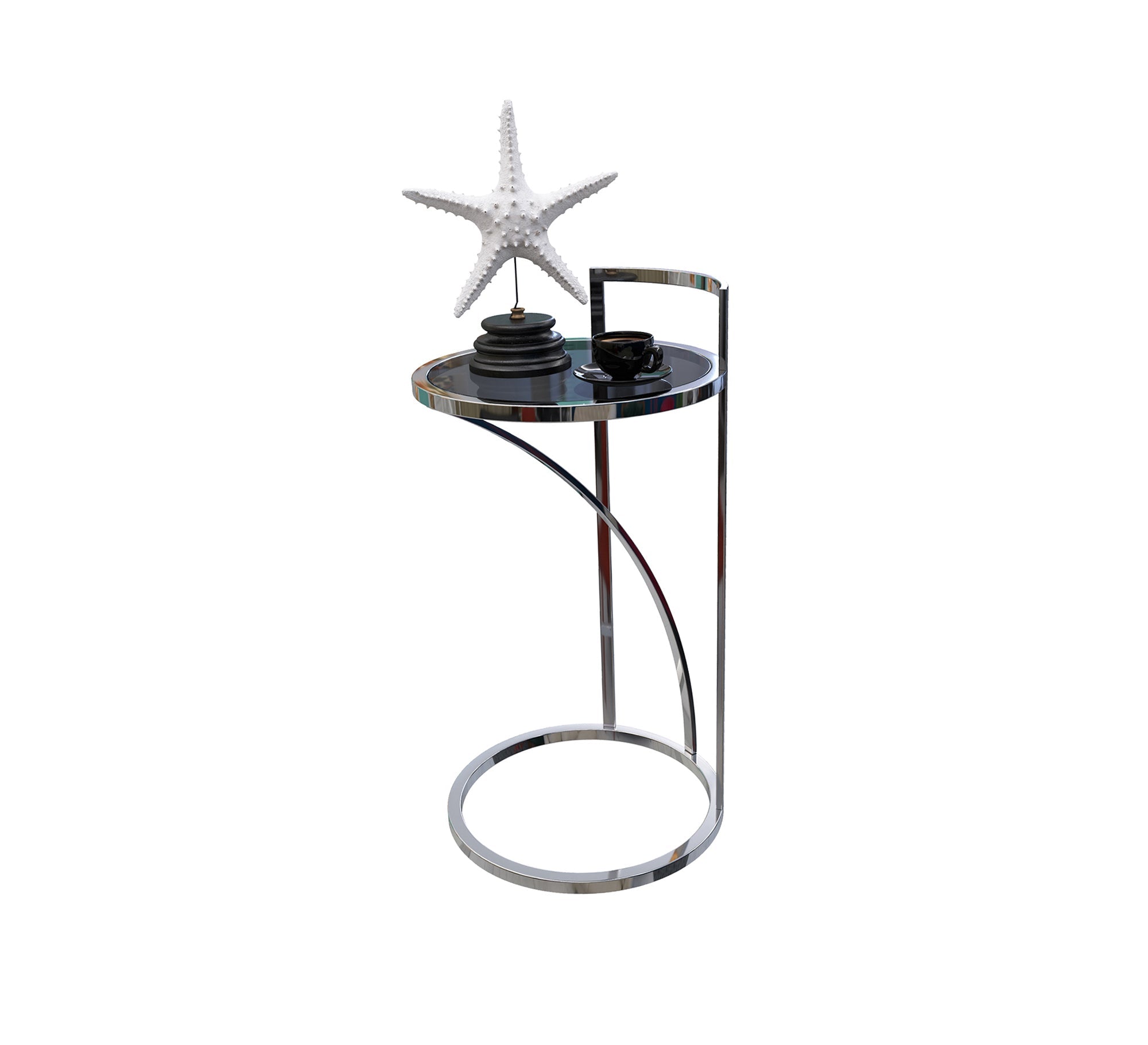 Elegant side table with a round top - Vitrine Furniture - Side Tables