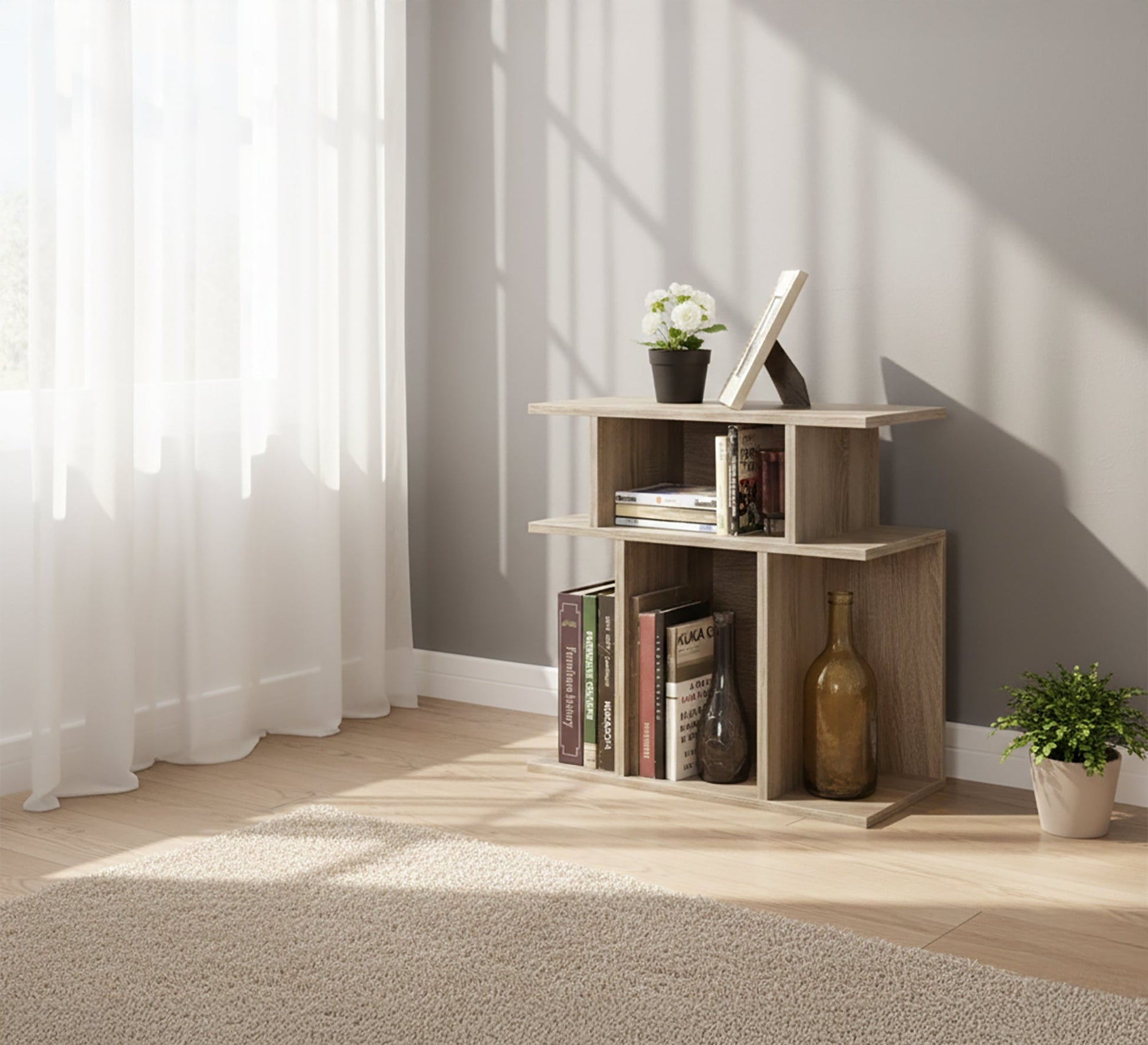 Elegant Space Beige Shelves: Stylish, Compact, Multipurpose - Vitrine Furniture - Furniture