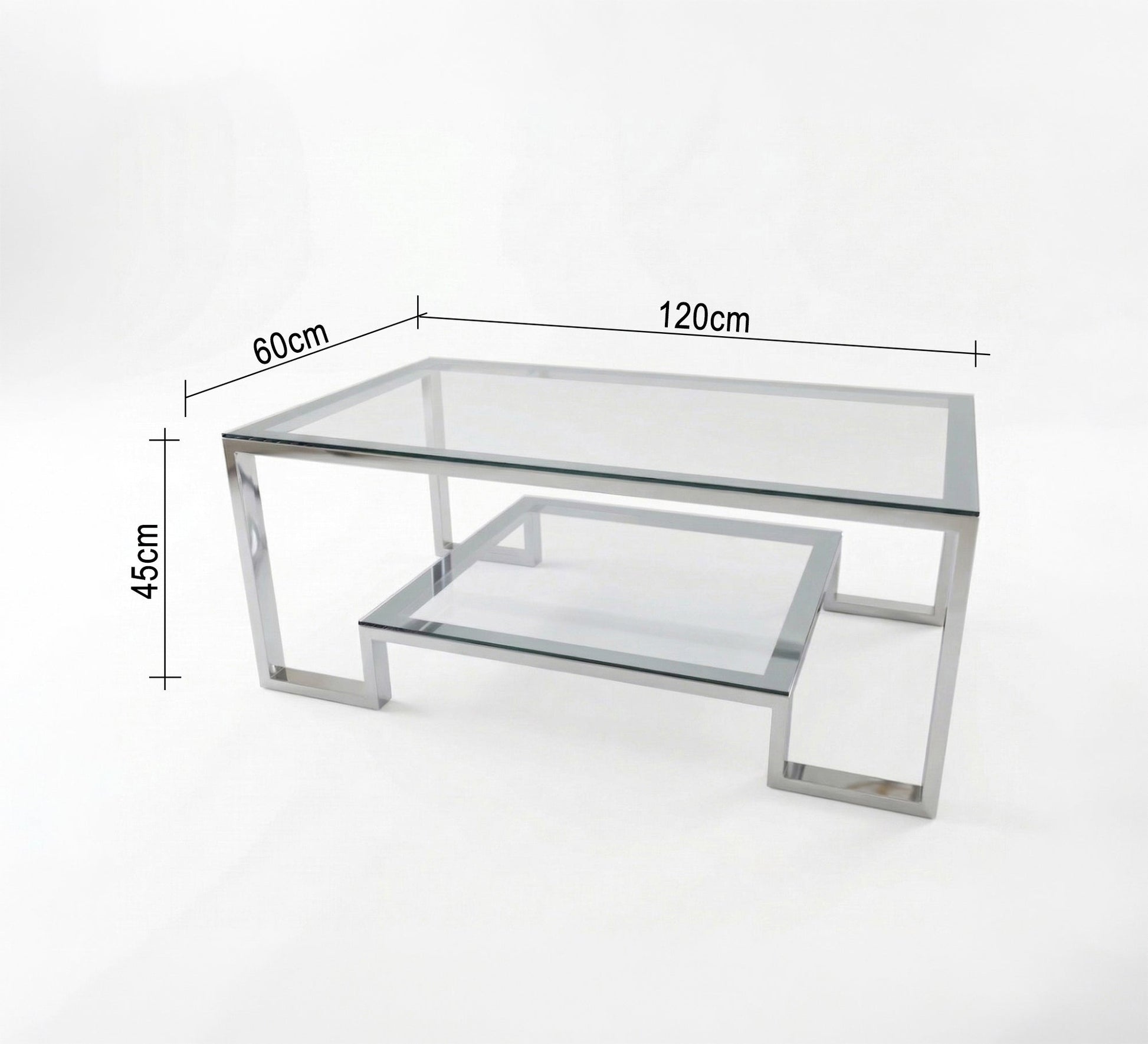 Elegant table in shiny silver - Vitrine Furniture - Coffee Tables