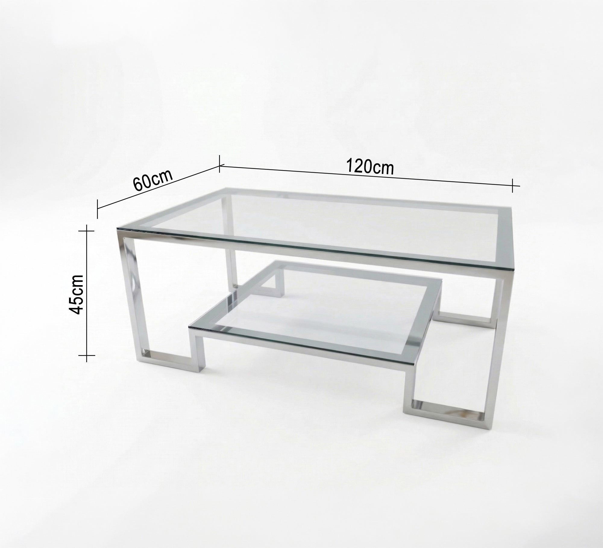 Elegant table in shiny silver - Vitrine Furniture - Coffee Tables