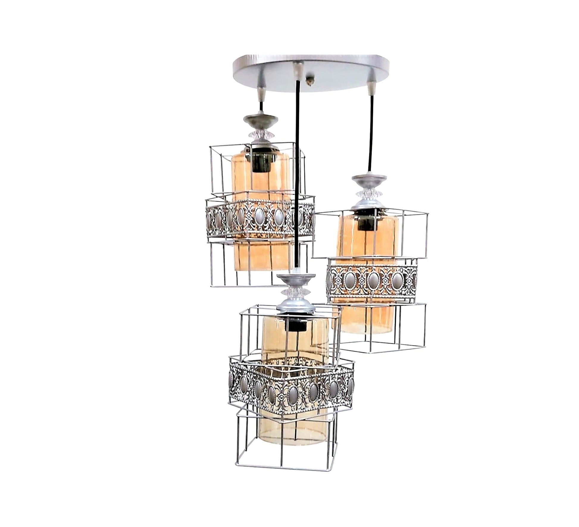 Elegant Triple Ceiling Chandelier - Vitrine Furniture - Lighting