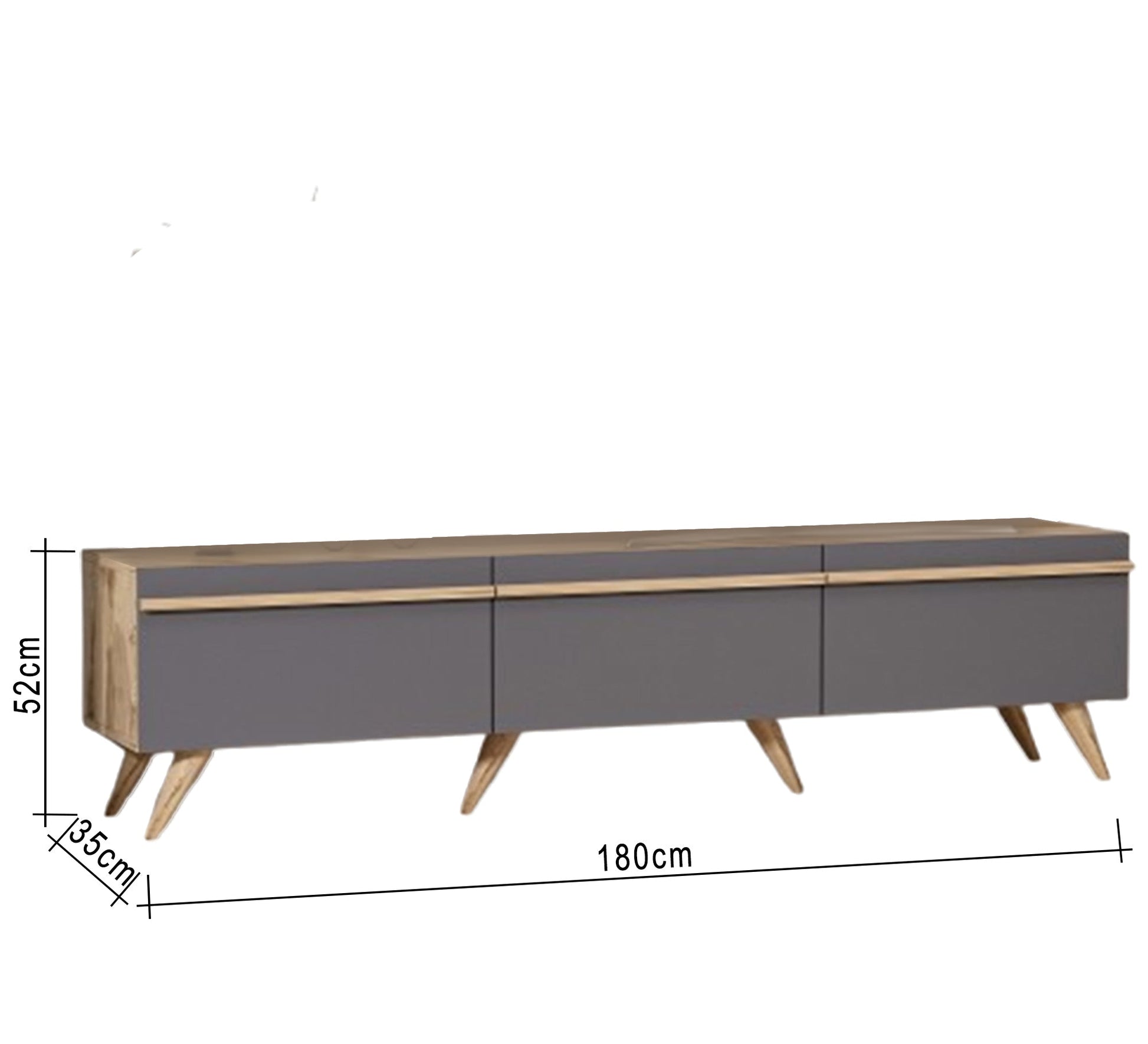 Elegant TV table in calm gray color - Vitrine Furniture - Furniture