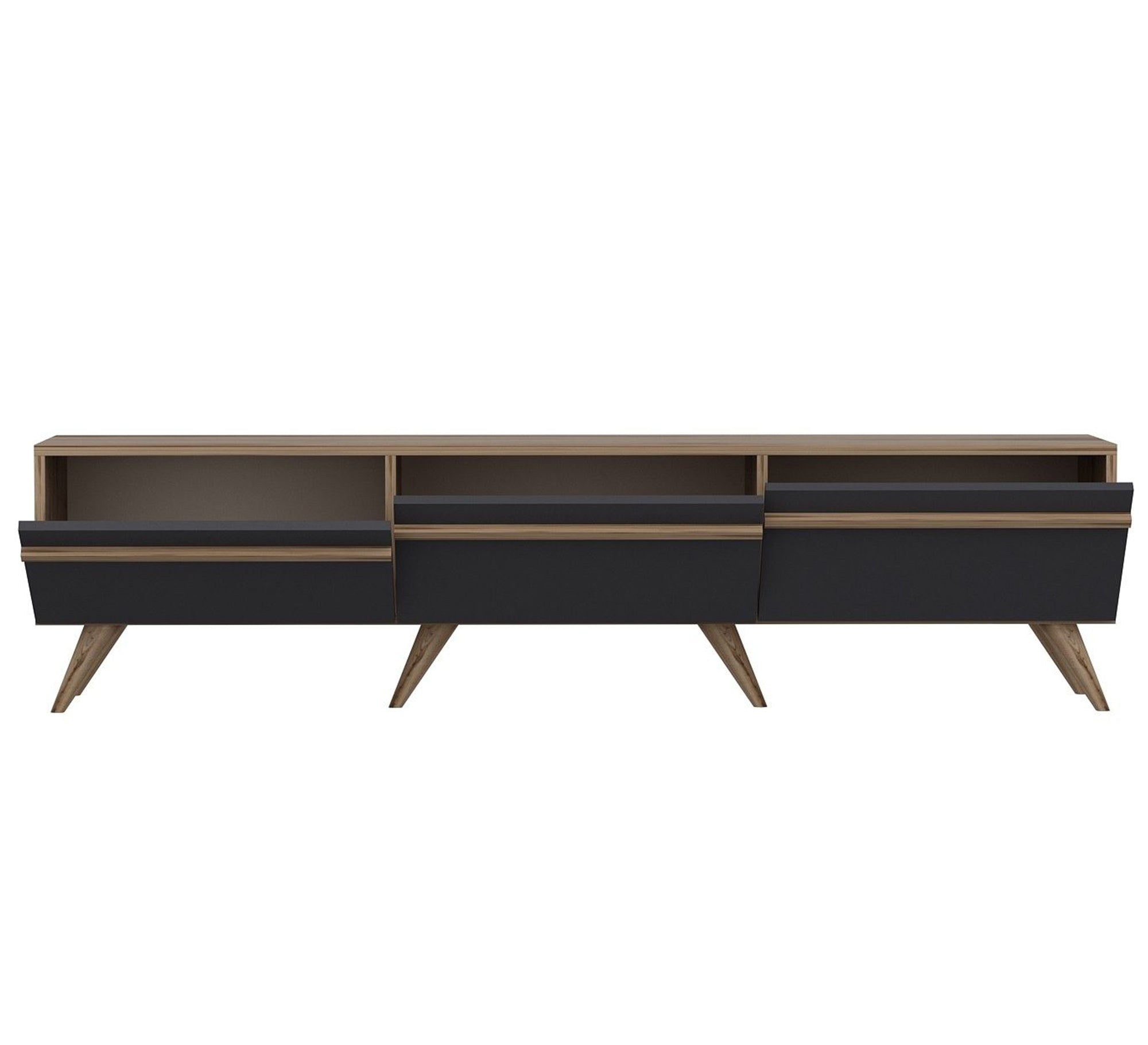 Elegant TV table in calm gray color - Vitrine Furniture - Furniture