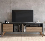 Elegant TV table with various doors and shelves - Vitrine Furniture - Furniture