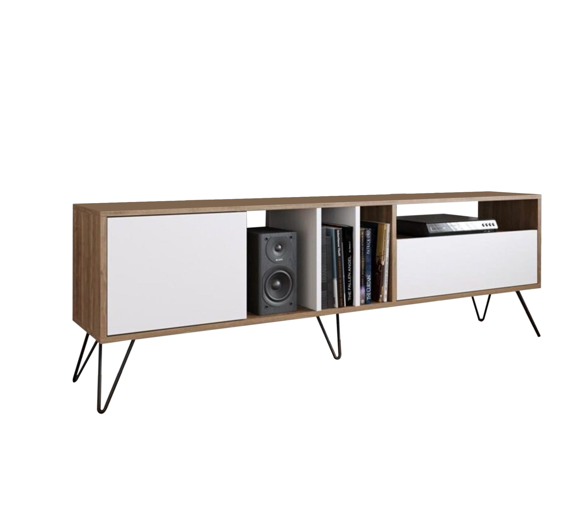 Elegant TV table with various doors and shelves - Vitrine Furniture - Furniture