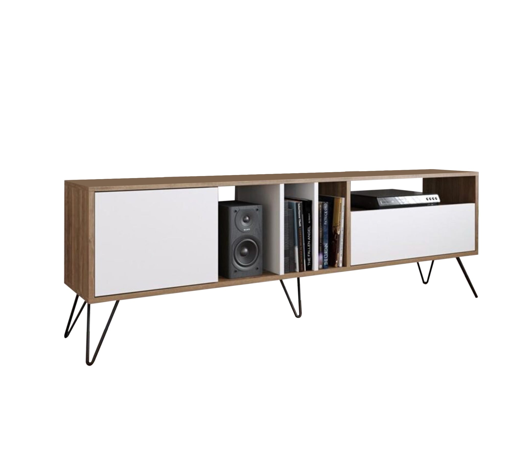 Elegant TV table with various doors and shelves - Vitrine Furniture - Furniture