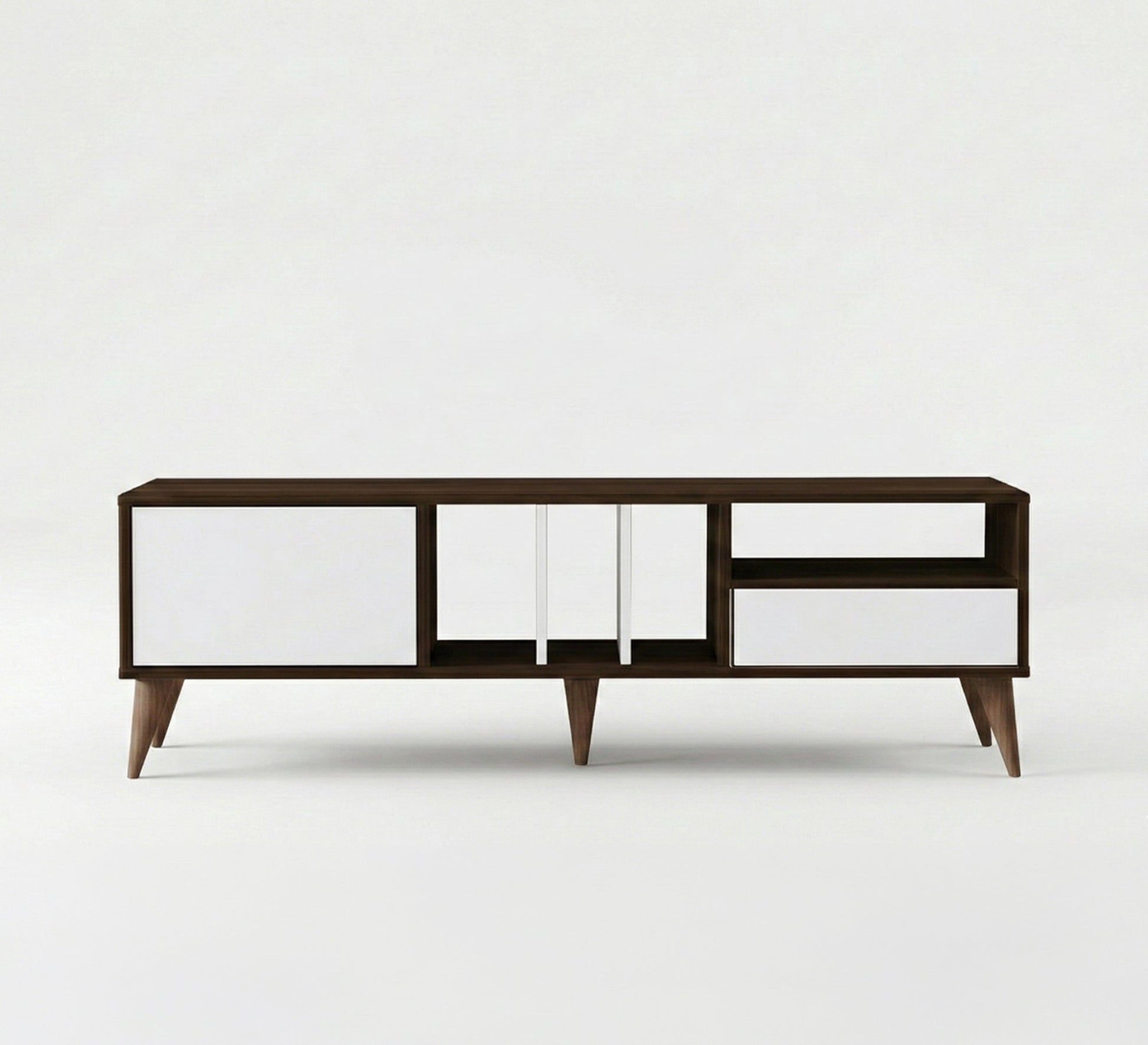 Elegant TV table with various doors and shelves - Vitrine Furniture - TV Table & Cabinet