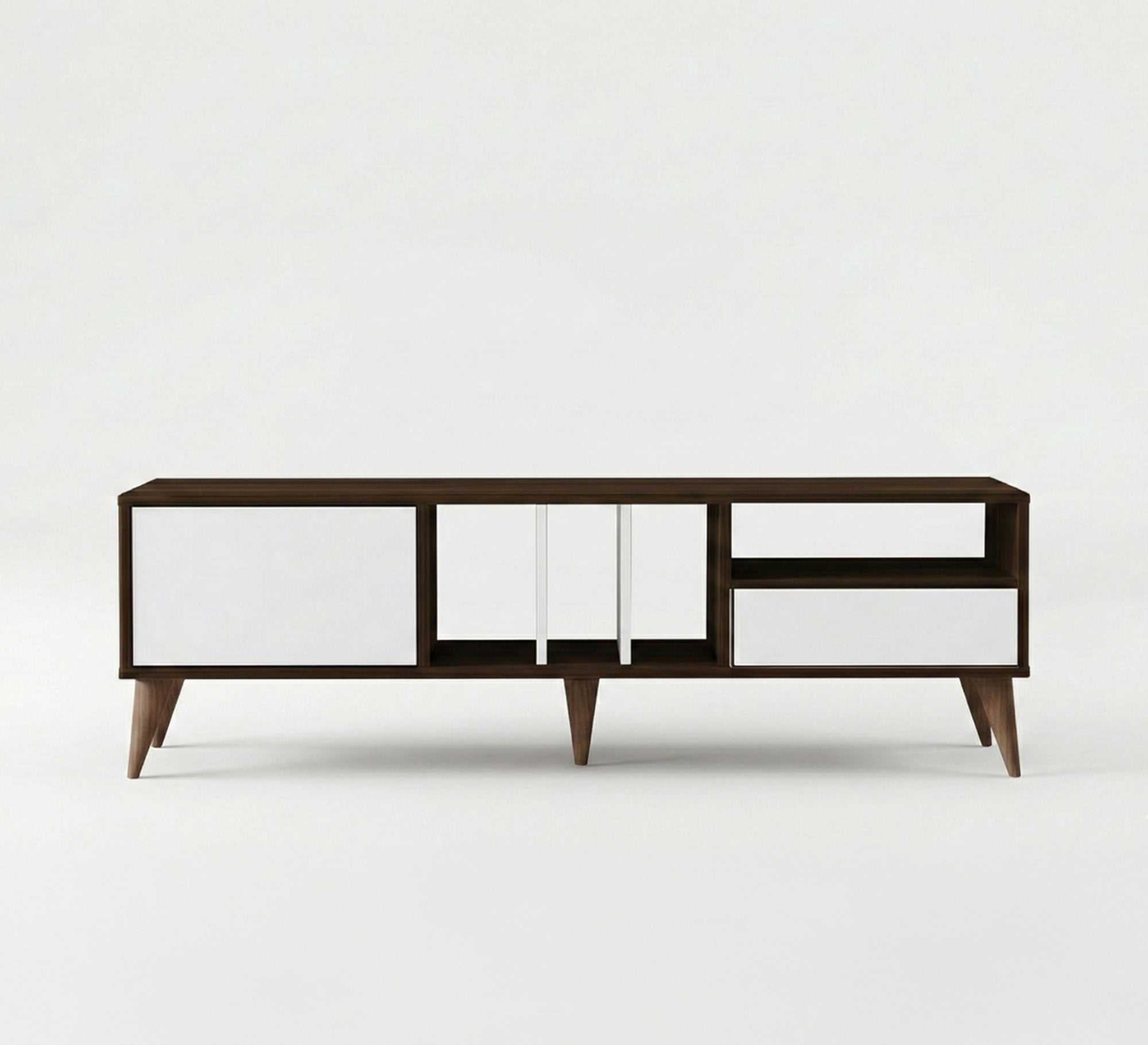Elegant TV table with various doors and shelves - Vitrine Furniture - TV Table & Cabinet