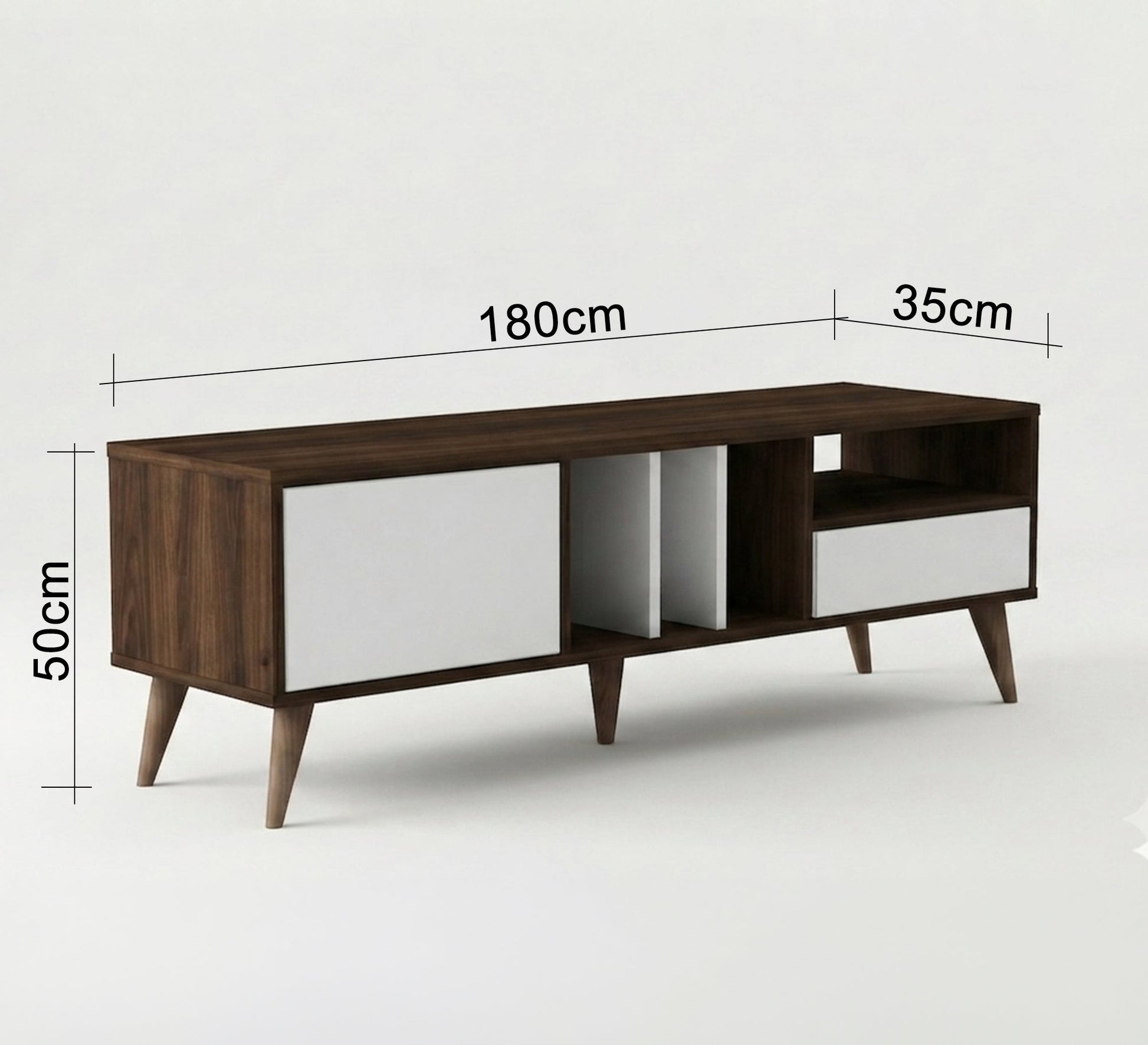 Elegant TV table with various doors and shelves - Vitrine Furniture - TV Table & Cabinet