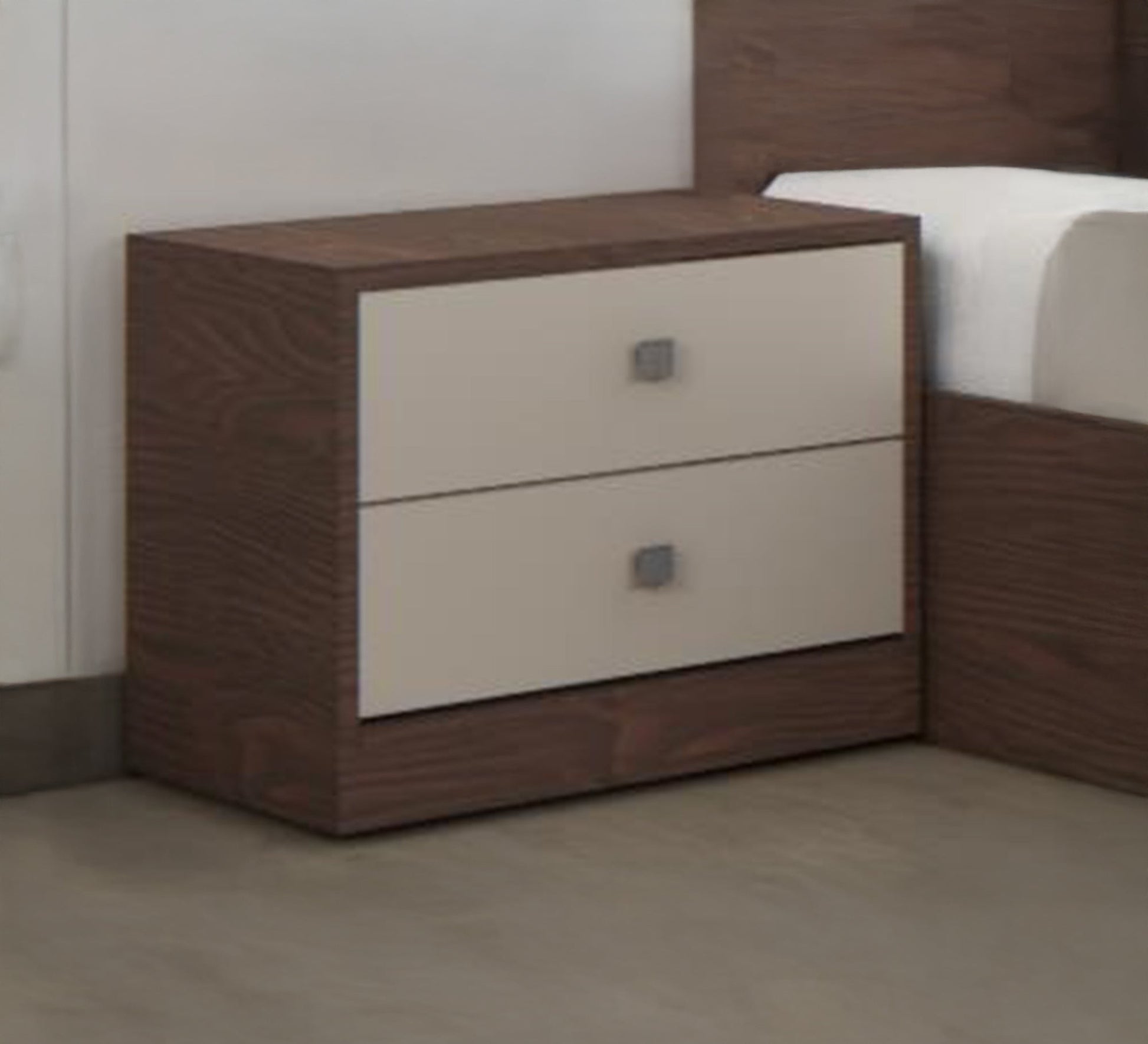 Elegant two - drawer nightstand - Vitrine Furniture - Furniture