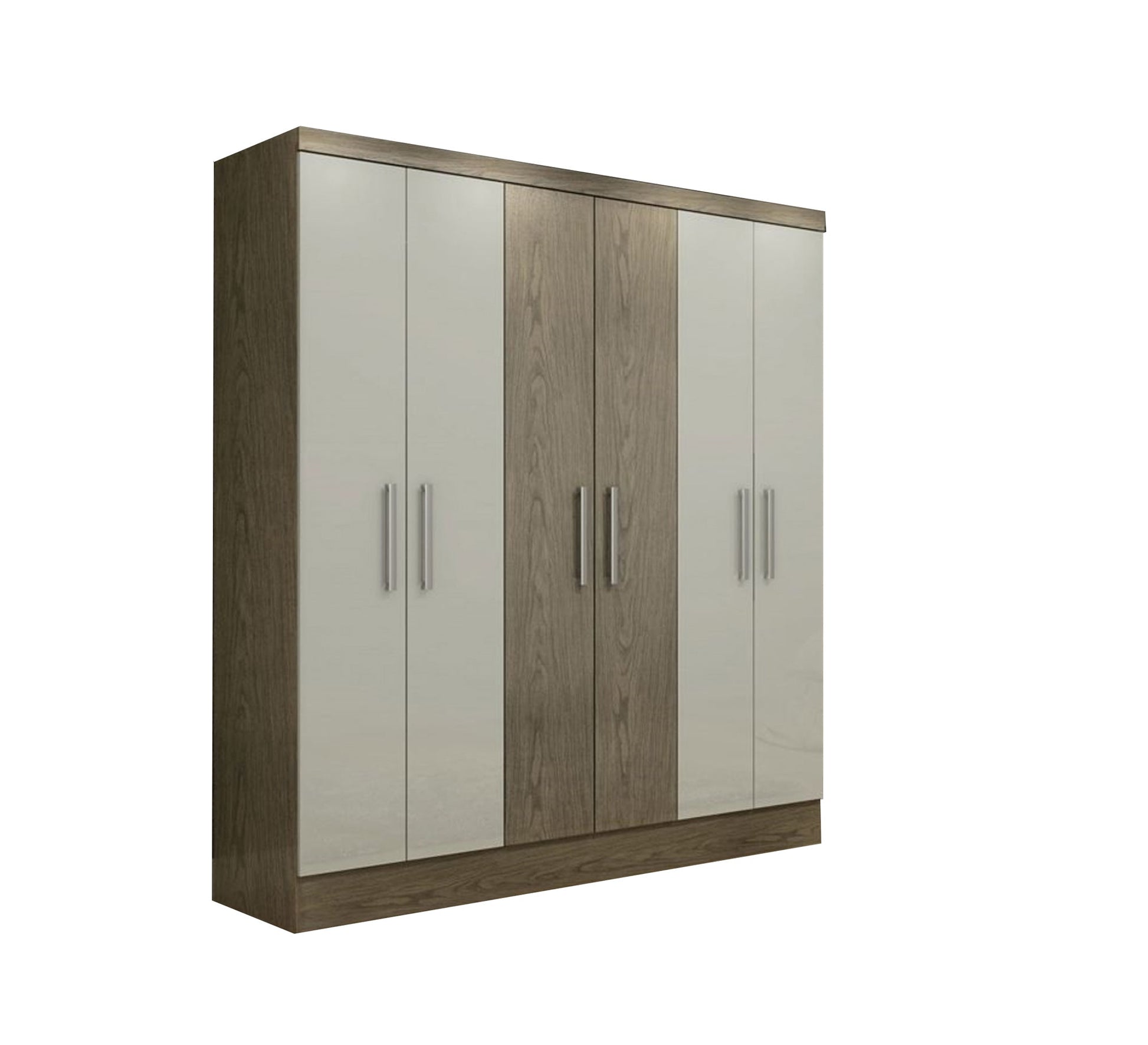 Elegant wardrobe with a wooden and glossy design - Vitrine Furniture - Furniture