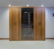 Elegant wardrobe with clear glass door - Vitrine Furniture - Furniture