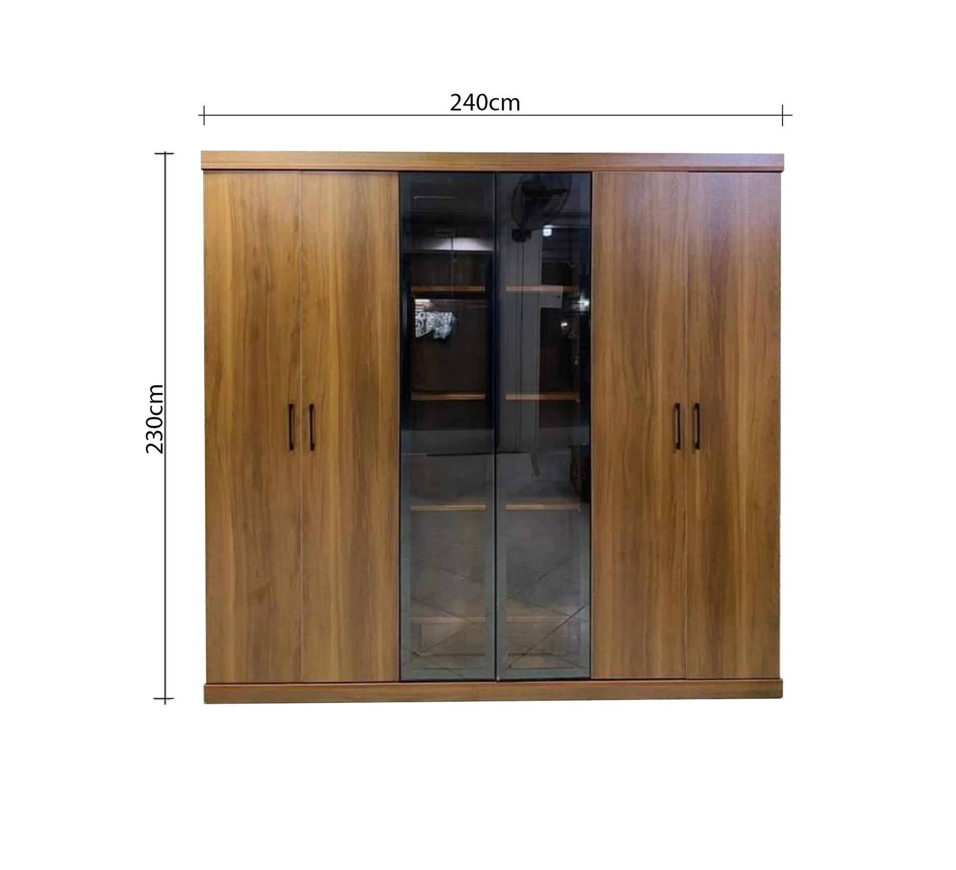 Elegant wardrobe with clear glass door - Vitrine Furniture - Furniture