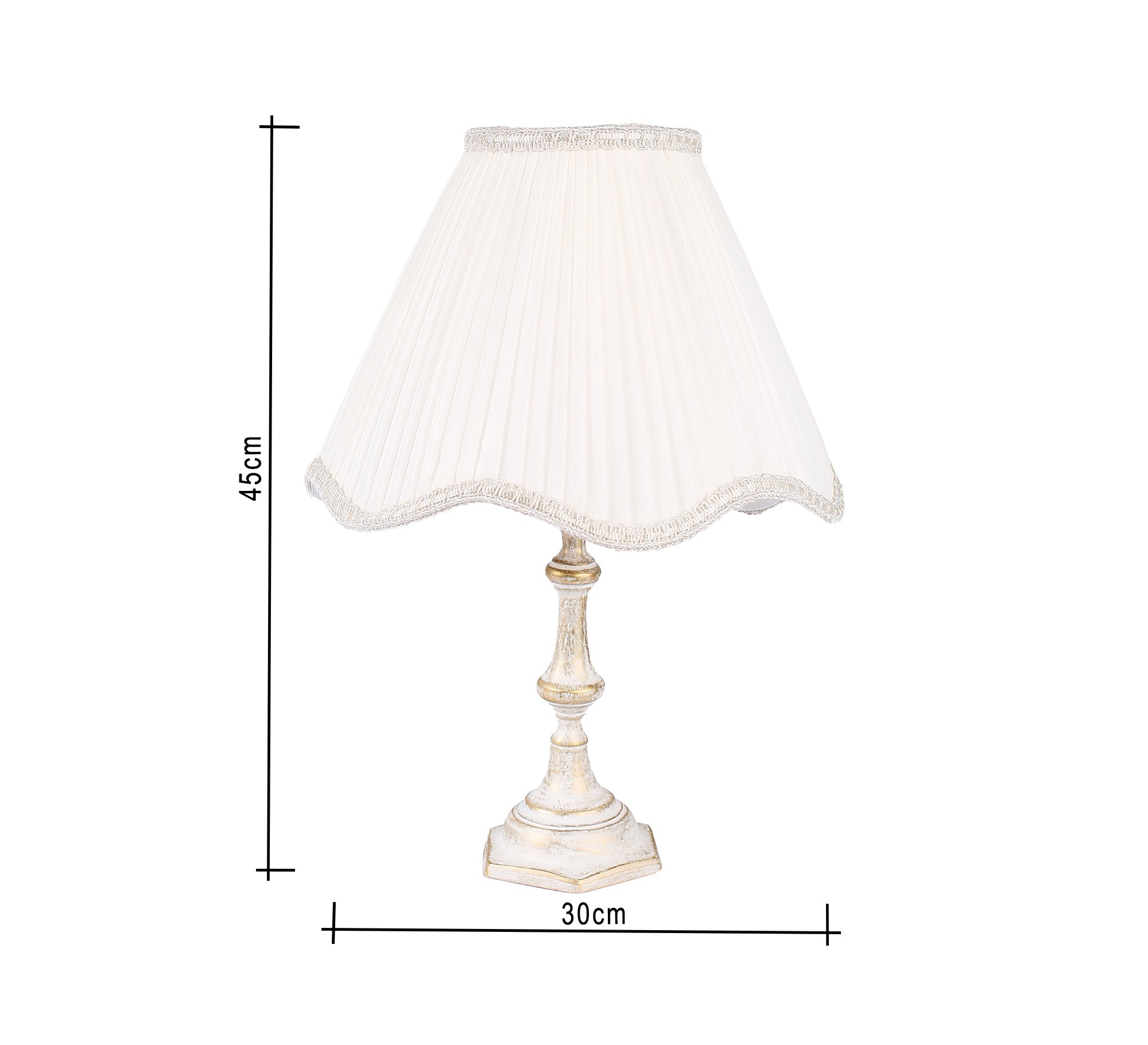 Elegant white antique lamp - Vitrine Furniture - Lighting