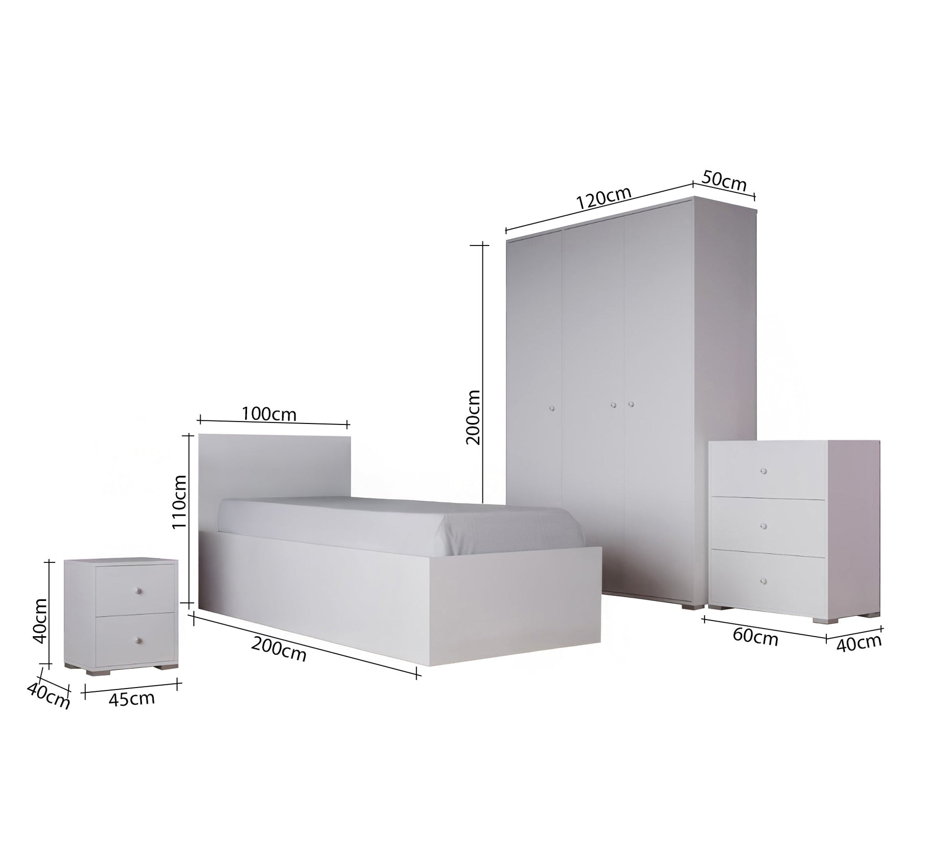 Elegant white bedroom - Vitrine Furniture - Furniture