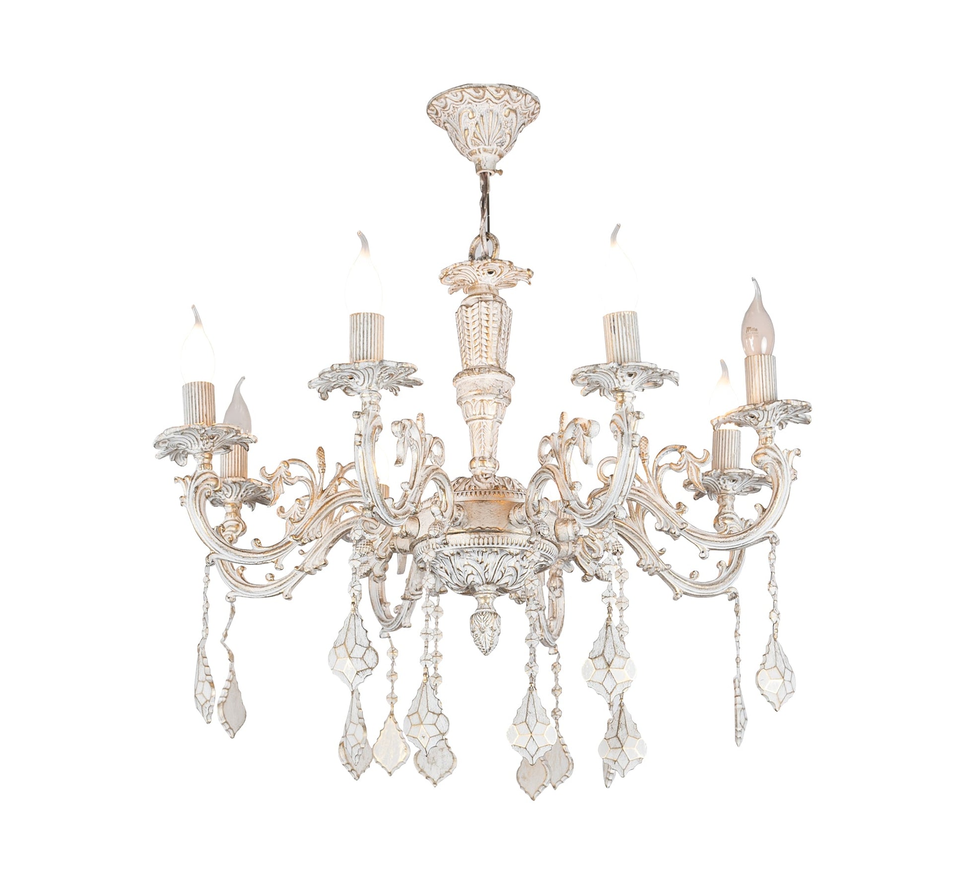 Elegant white chandelier - Vitrine Furniture - Lighting