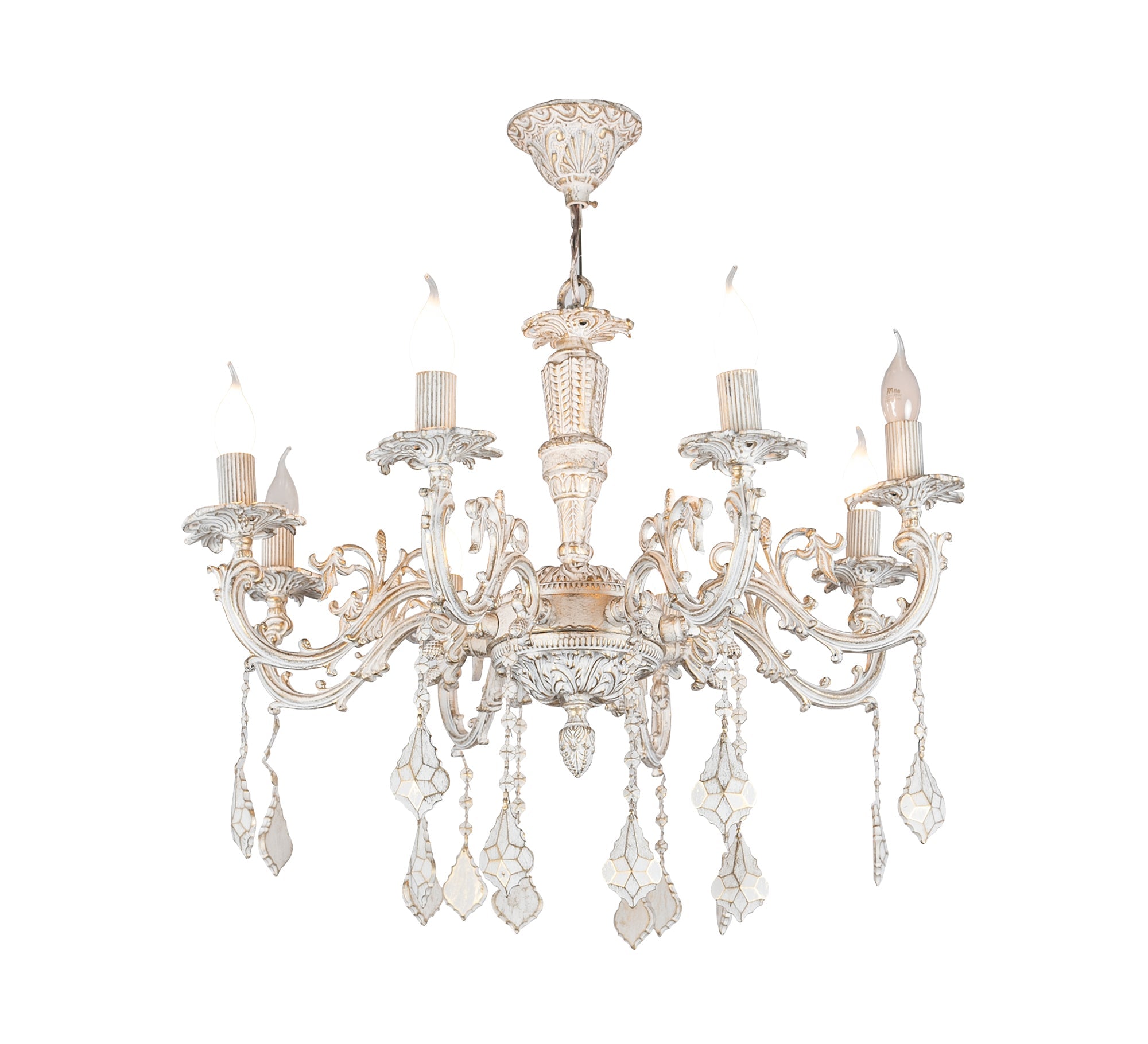 Elegant white chandelier - Vitrine Furniture - Lighting