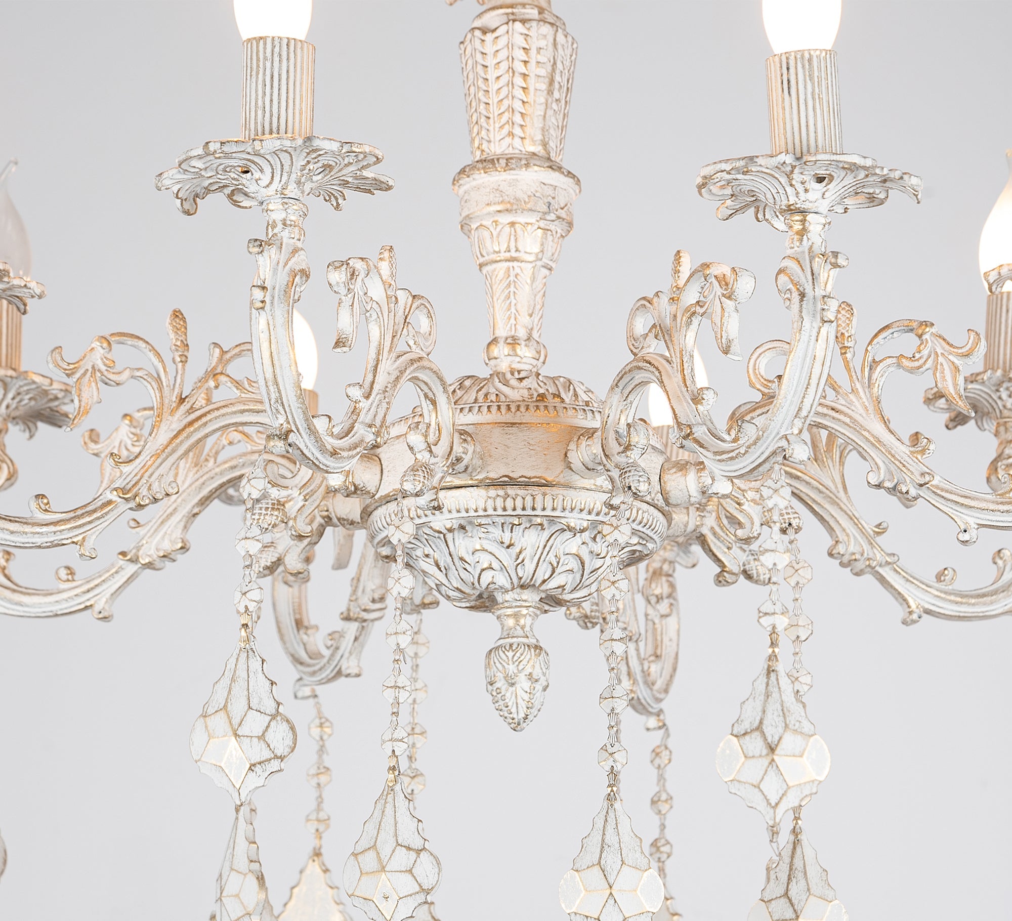 Elegant white chandelier - Vitrine Furniture - Lighting