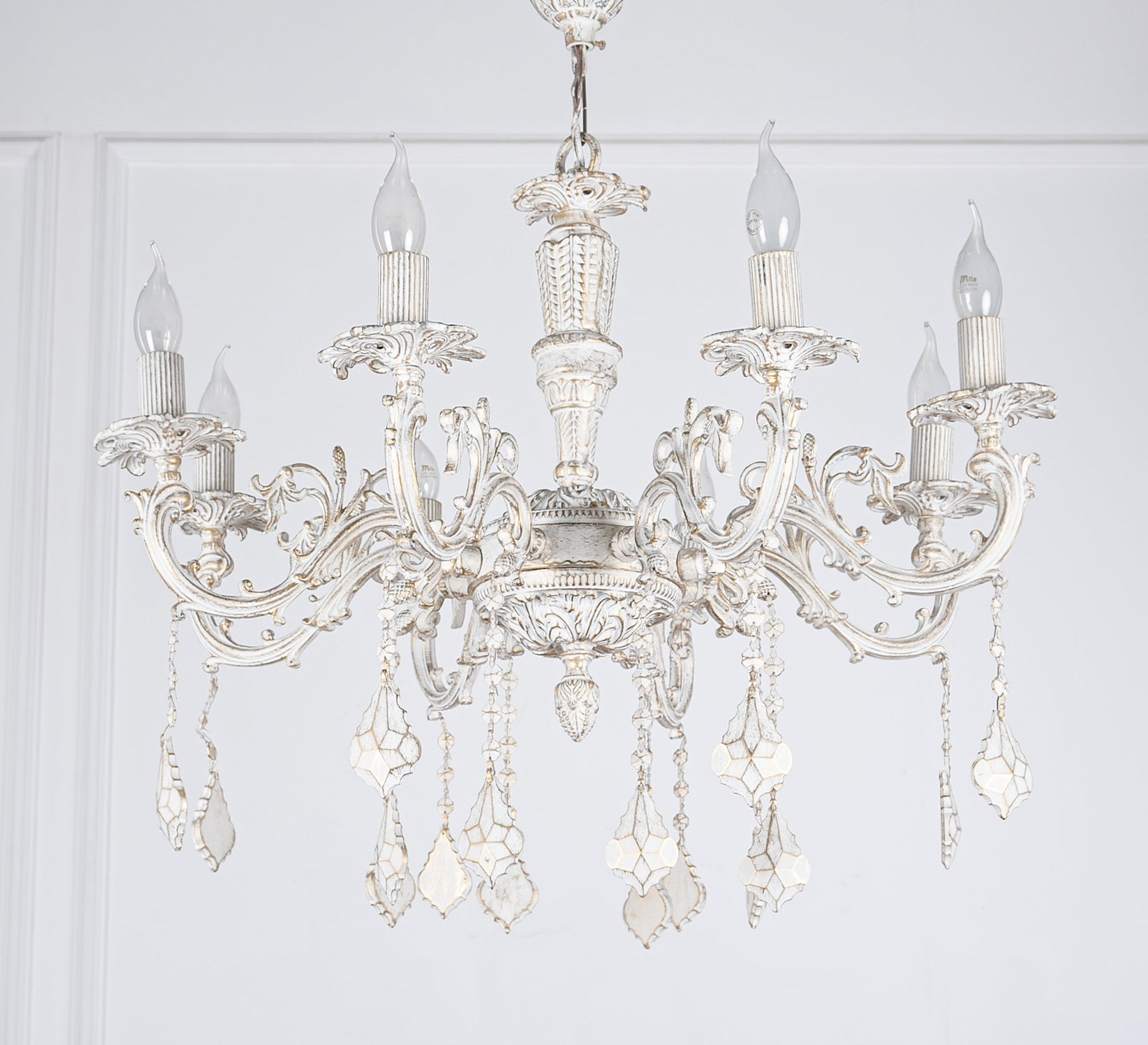 Elegant white chandelier - Vitrine Furniture - Lighting