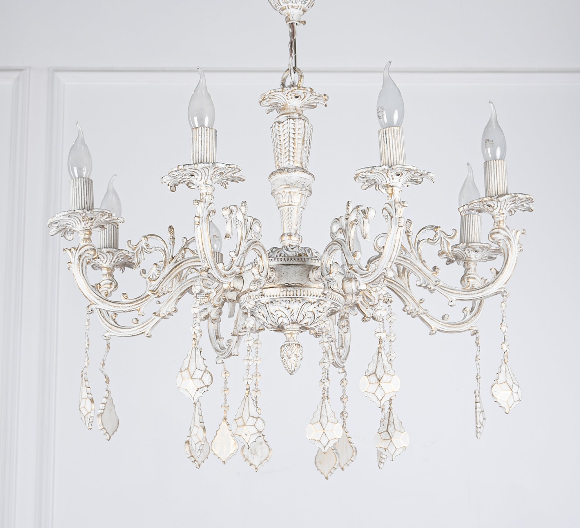 Elegant white chandelier - Vitrine Furniture - Lighting