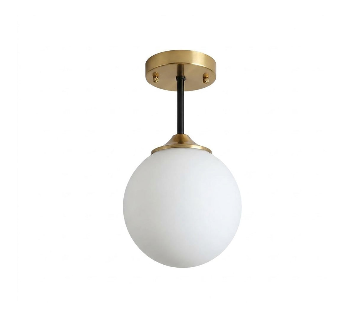 Elegant white glass globe ceiling pendant - Vitrine Furniture - Ceiling lights
