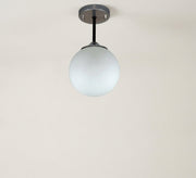 Elegant white glass globe pendant light - Vitrine Furniture - Ceiling lights