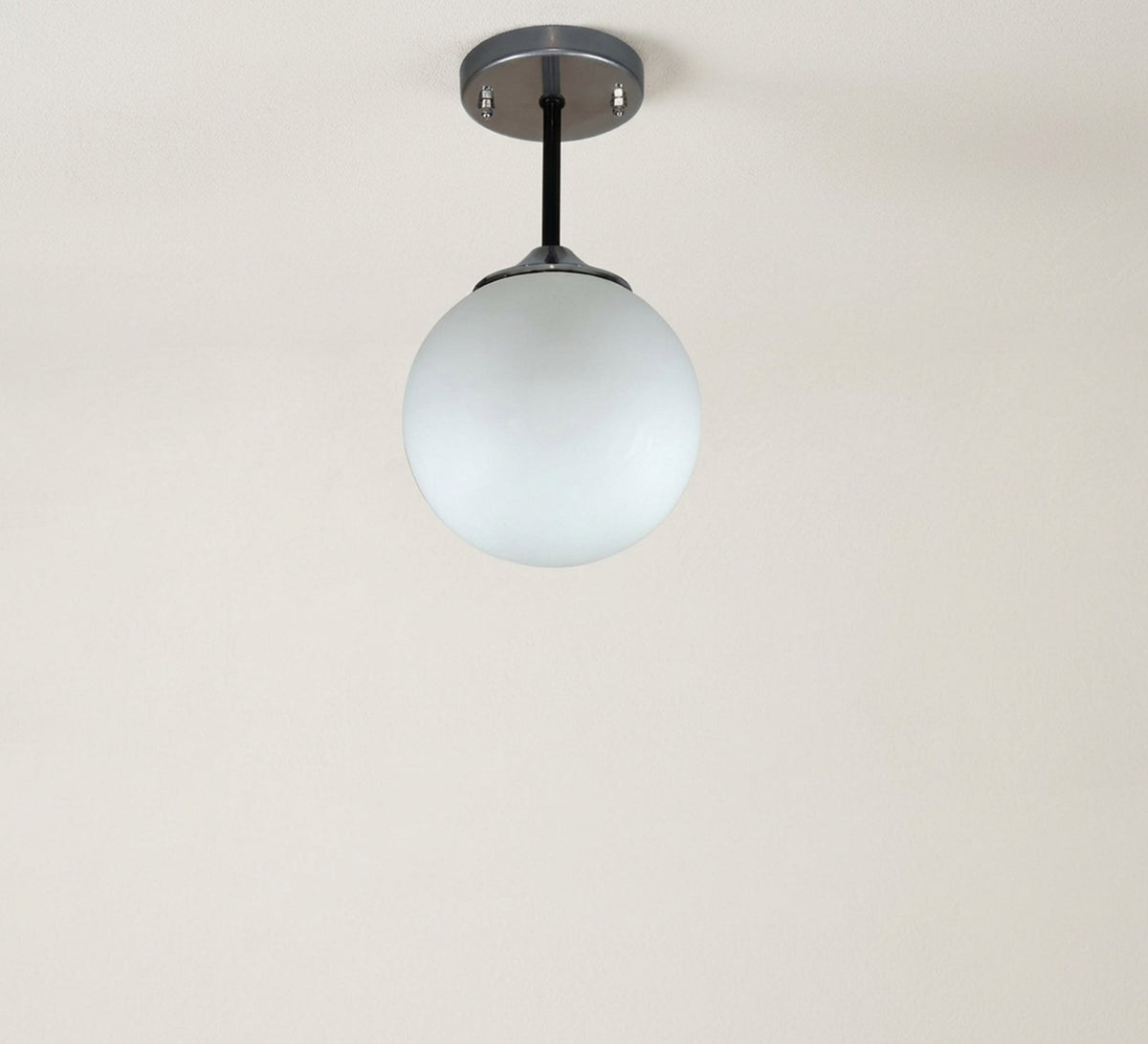 Elegant white glass globe pendant light - Vitrine Furniture - Ceiling lights