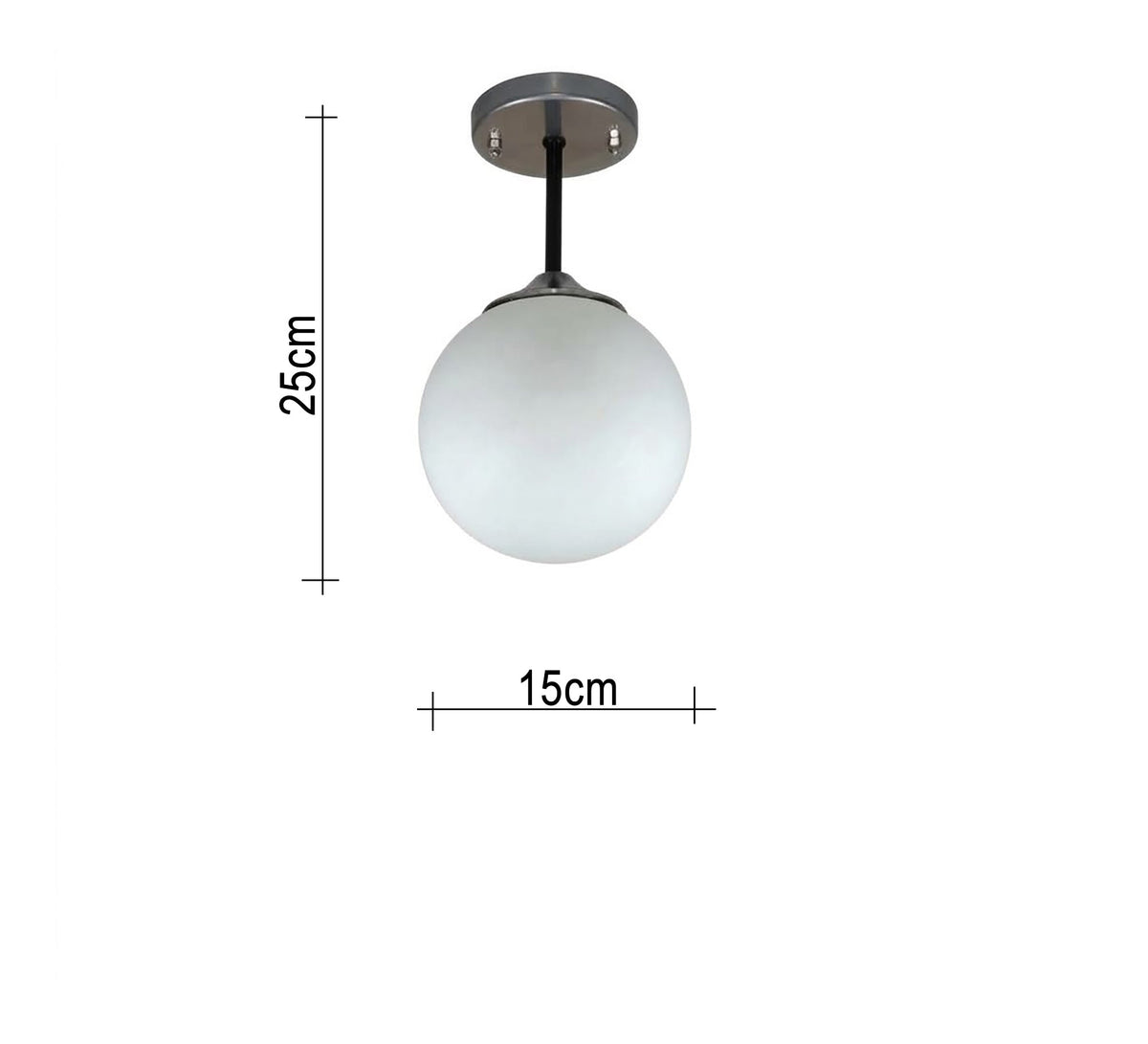 Elegant white glass globe pendant light - Vitrine Furniture - Ceiling lights