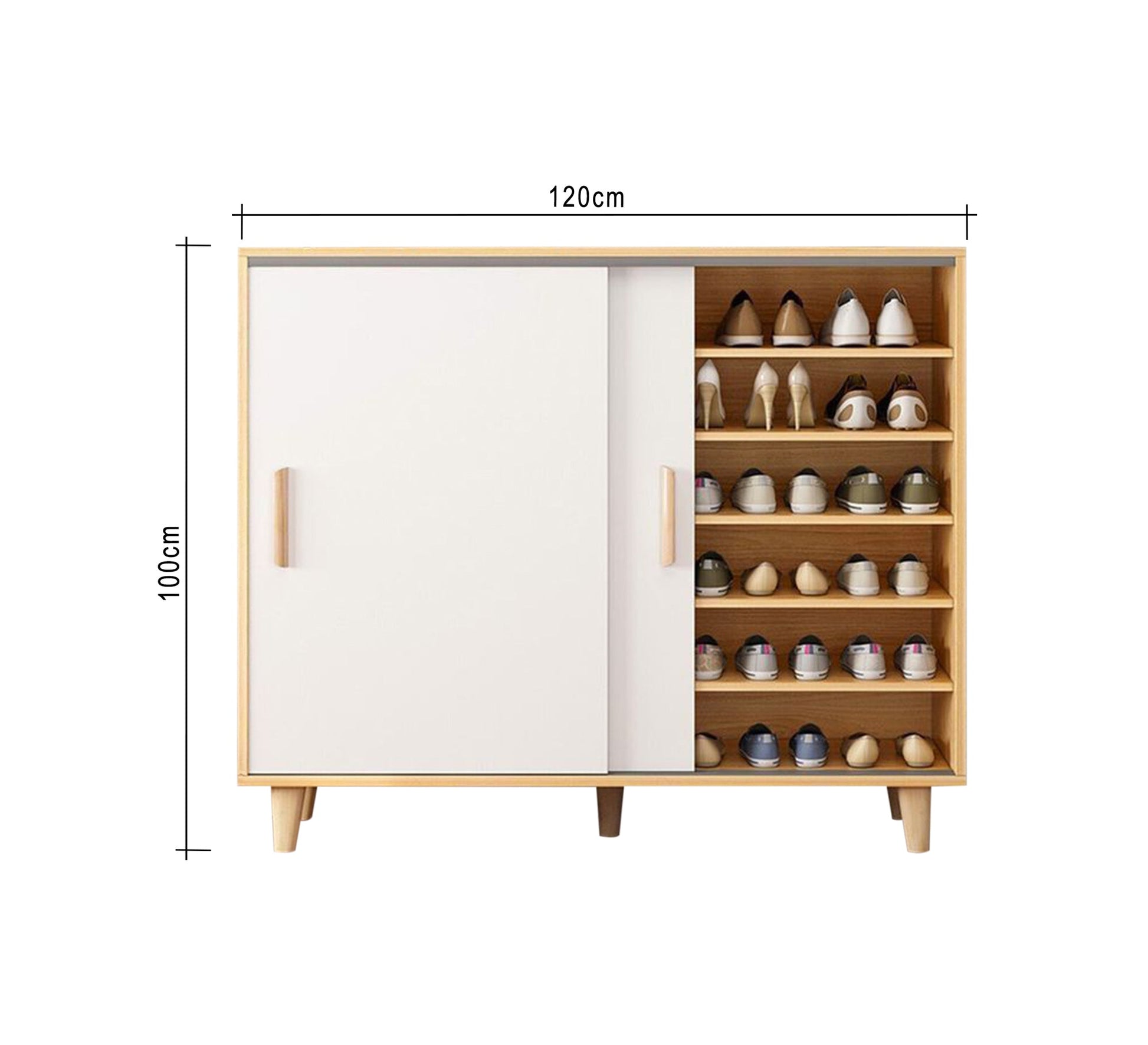 Elegant white shoe rack - Vitrine Furniture - Furniture