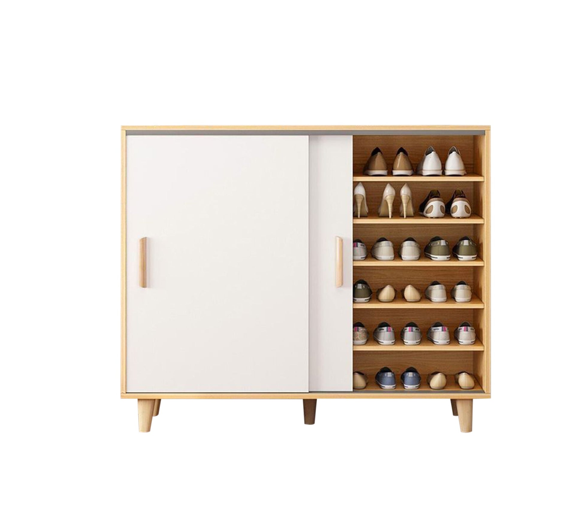 Elegant white shoe rack - Vitrine Furniture - Furniture