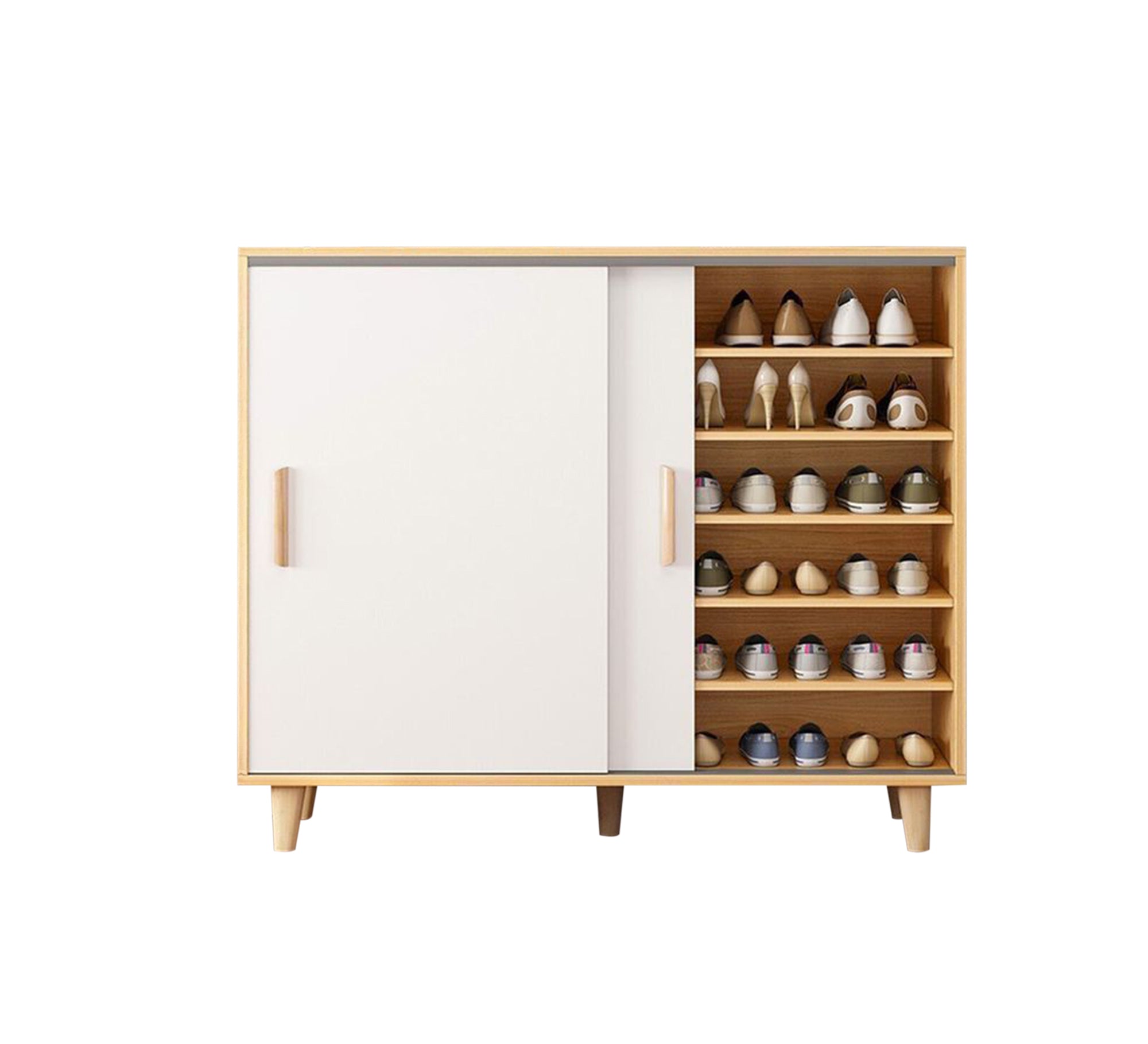 Elegant white shoe rack - Vitrine Furniture - Furniture