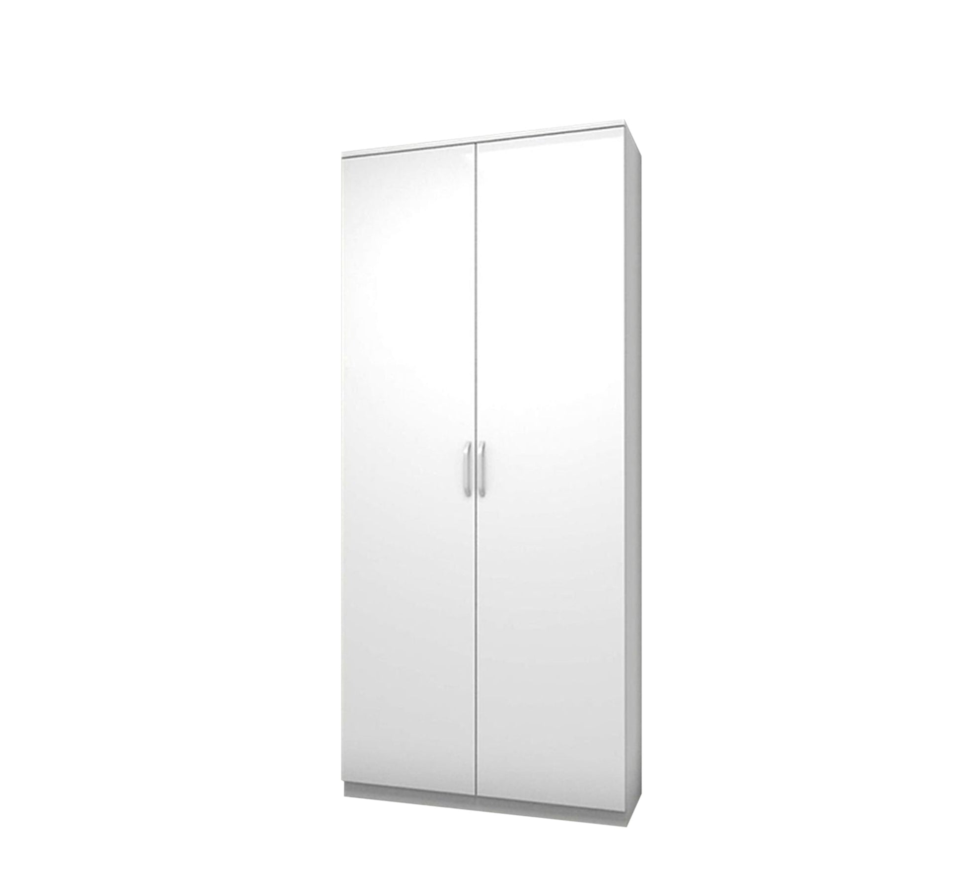 Elegant white wardrobe with two doors - Vitrine Furniture - Furniture
