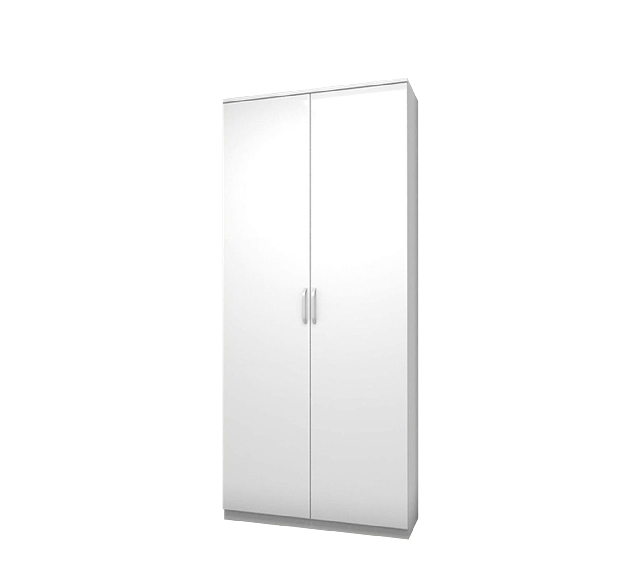 Elegant white wardrobe with two doors - Vitrine Furniture - Furniture