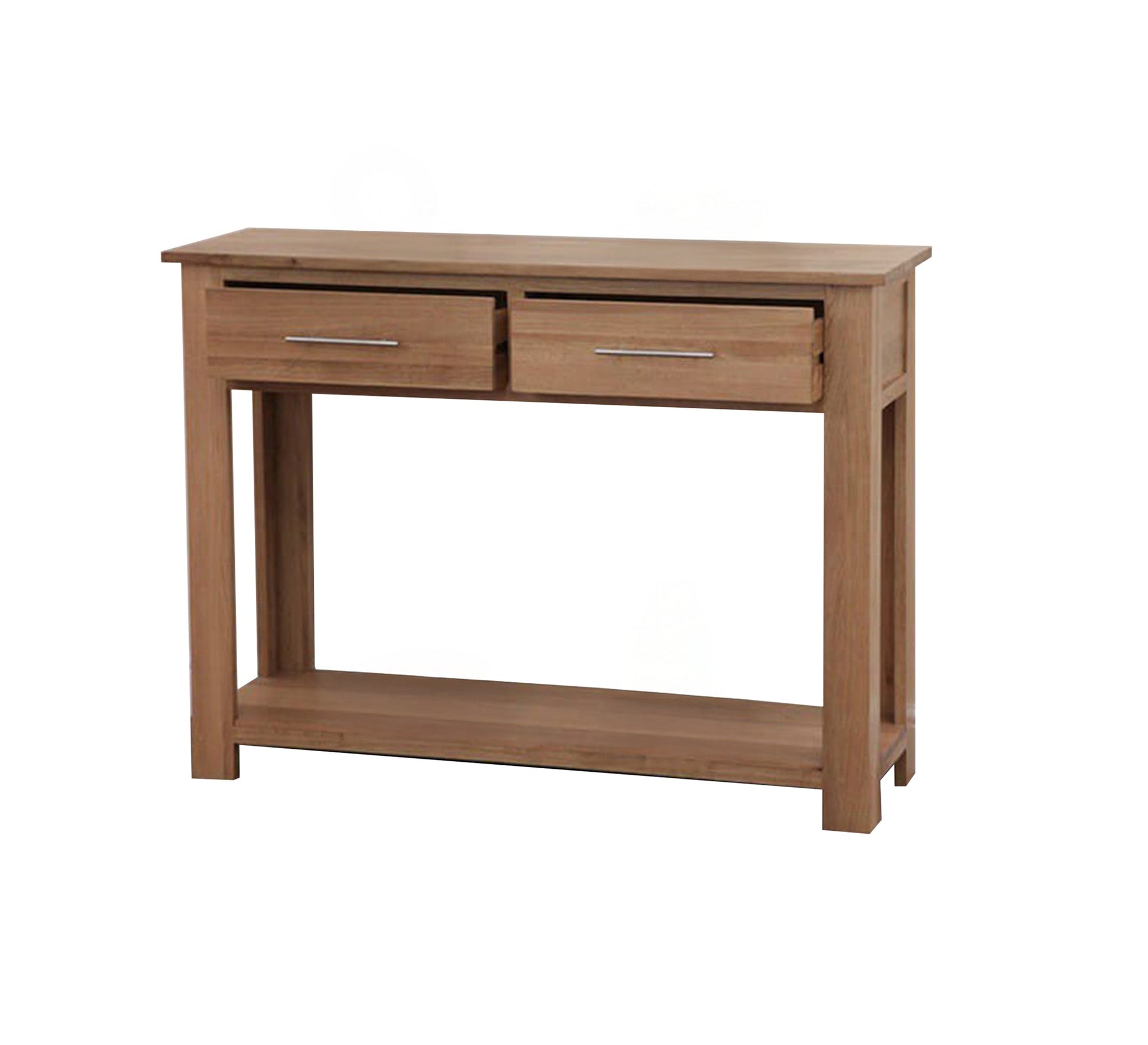 Elegant wooden console table with two drawers and a lower shelf - Vitrine Furniture - Furniture
