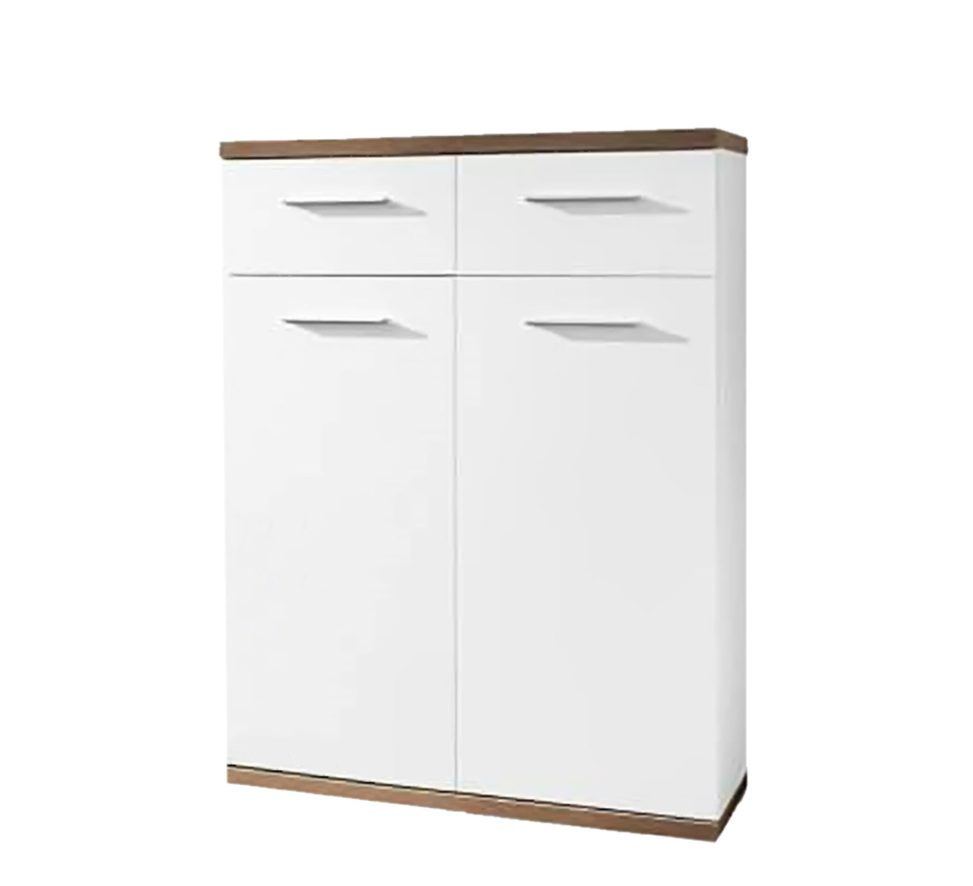 Eleganza White Shoe Cabinet - Sleek & Spacious Storage Solution - Vitrine Furniture - Shoe Racks