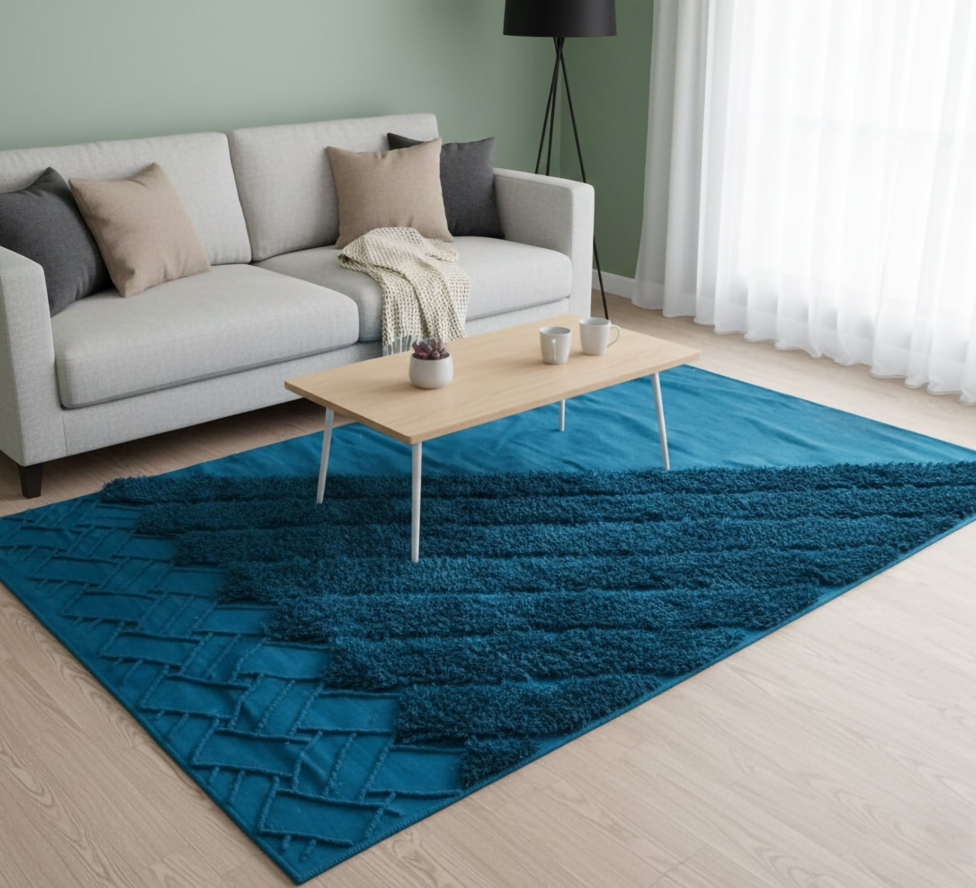 Embossed pile rug with a textured design - Vitrine Furniture - Accessories