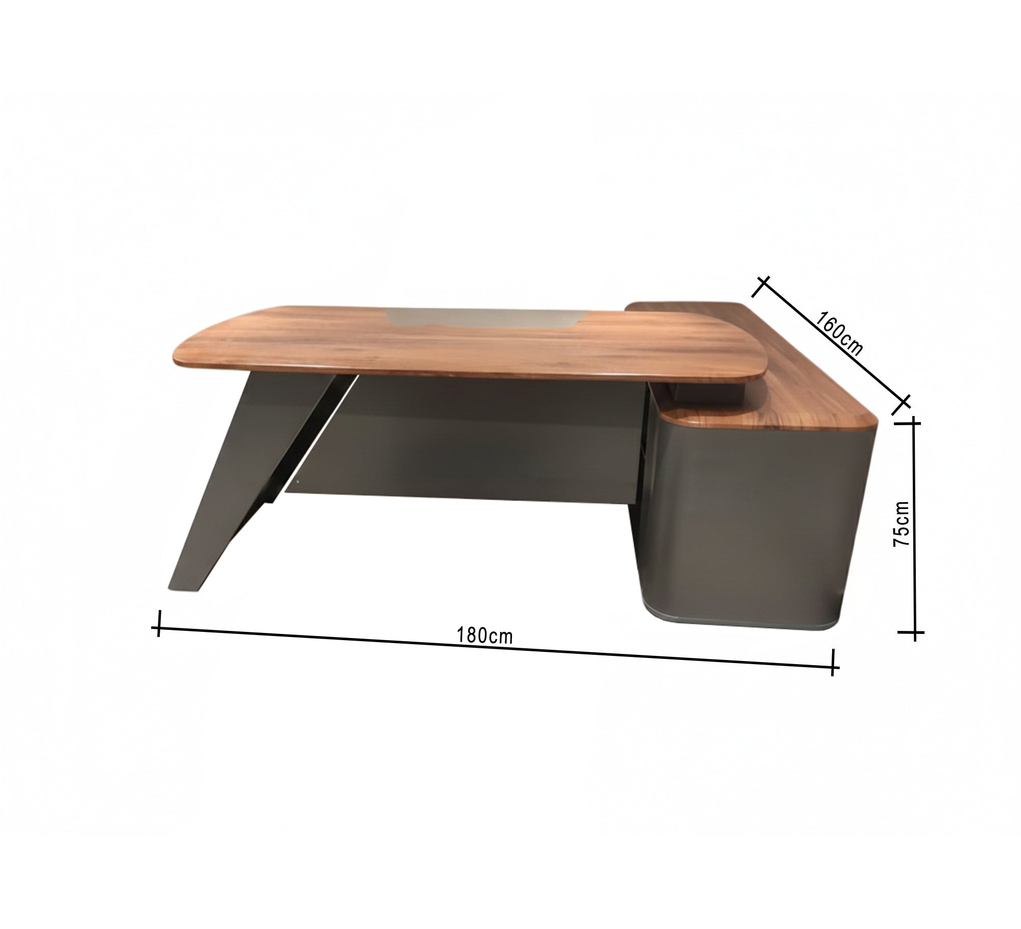 Executive desk with a slanted gray base - Vitrine Furniture - Furniture