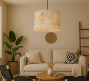 Extra - shaped macrame pendant lamp - Vitrine Furniture - Lighting