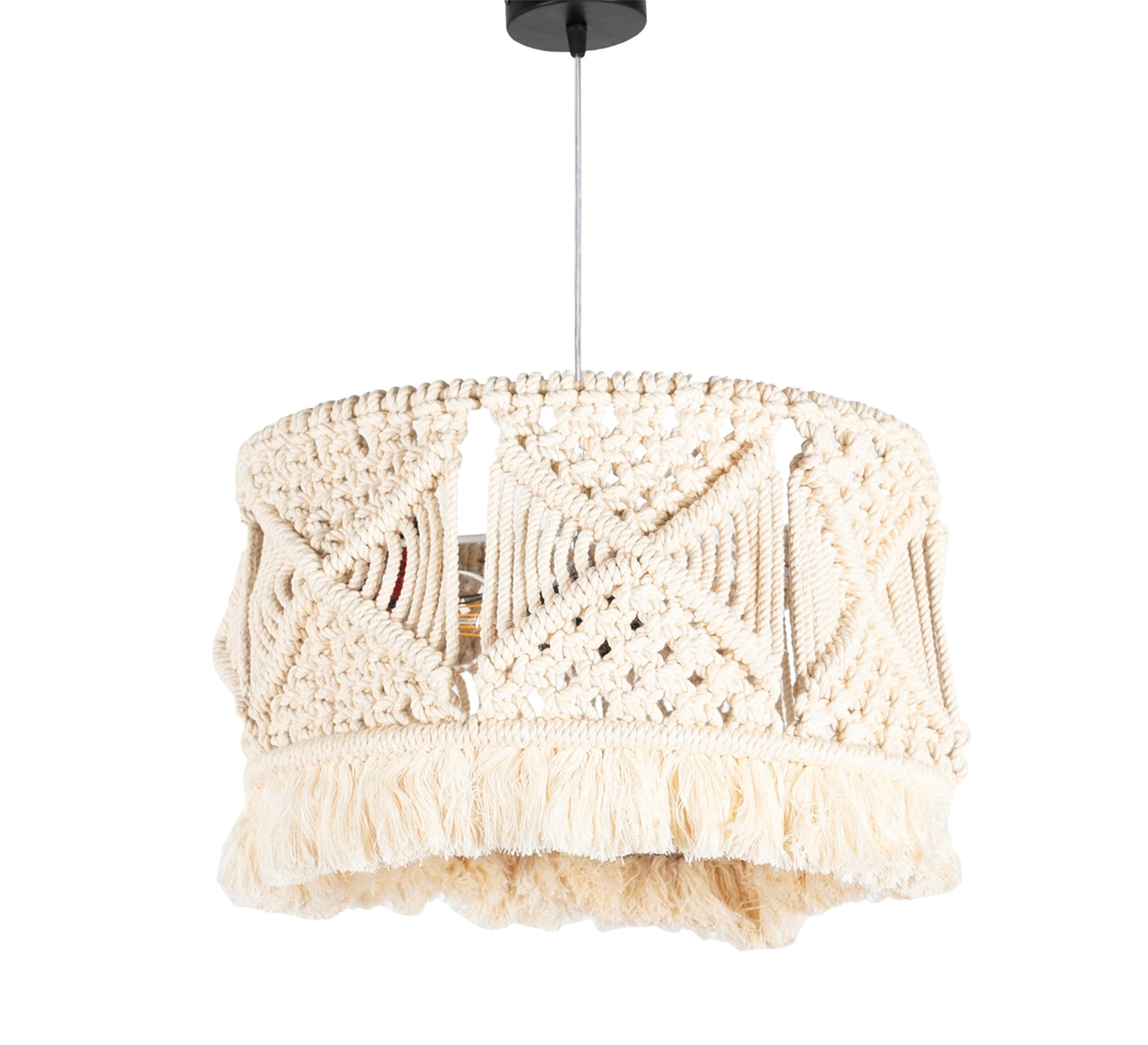 Extra - shaped macrame pendant lamp - Vitrine Furniture - Lighting