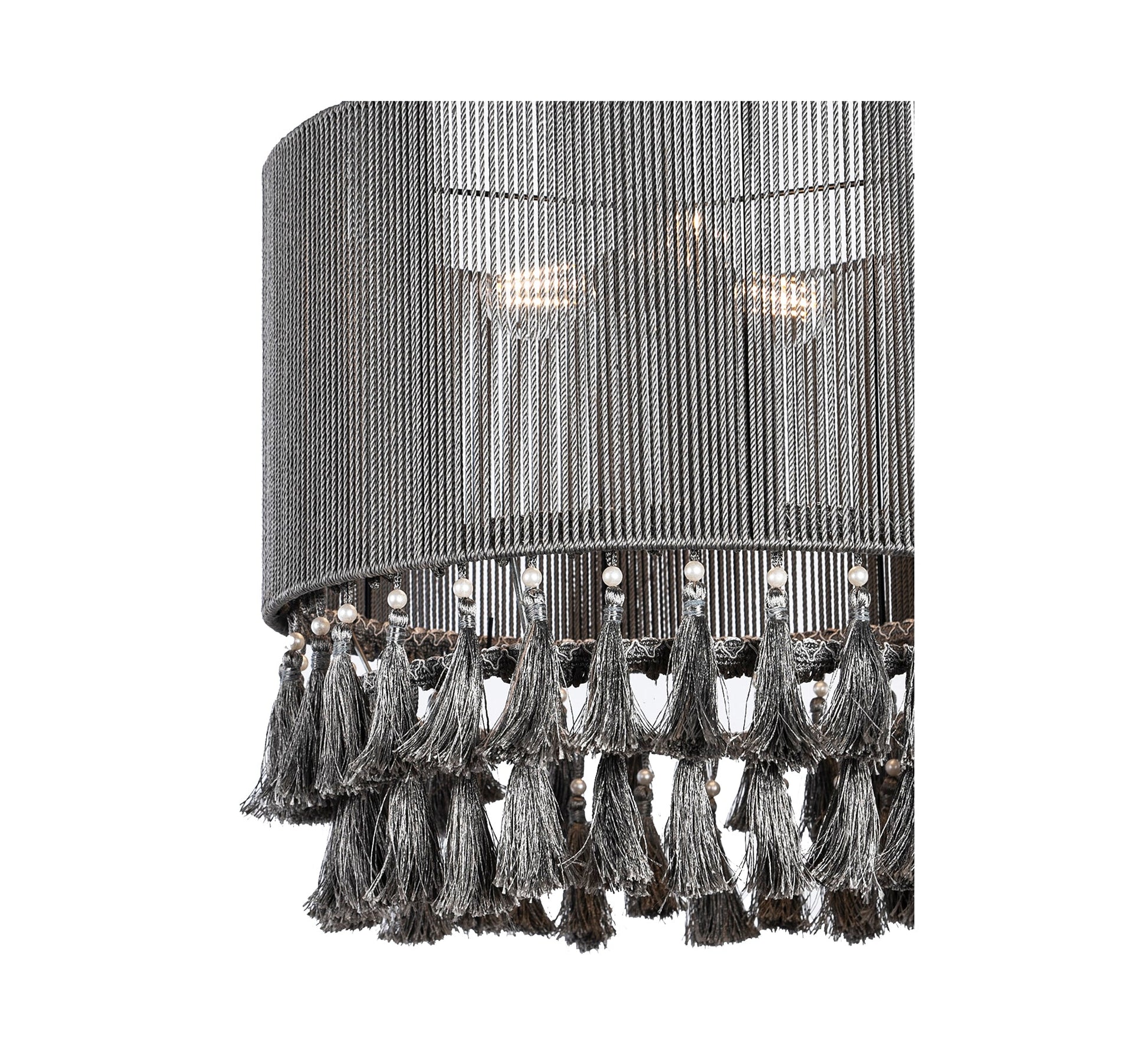 Fabric ceiling lamp with tassels - Vitrine Furniture - Lighting