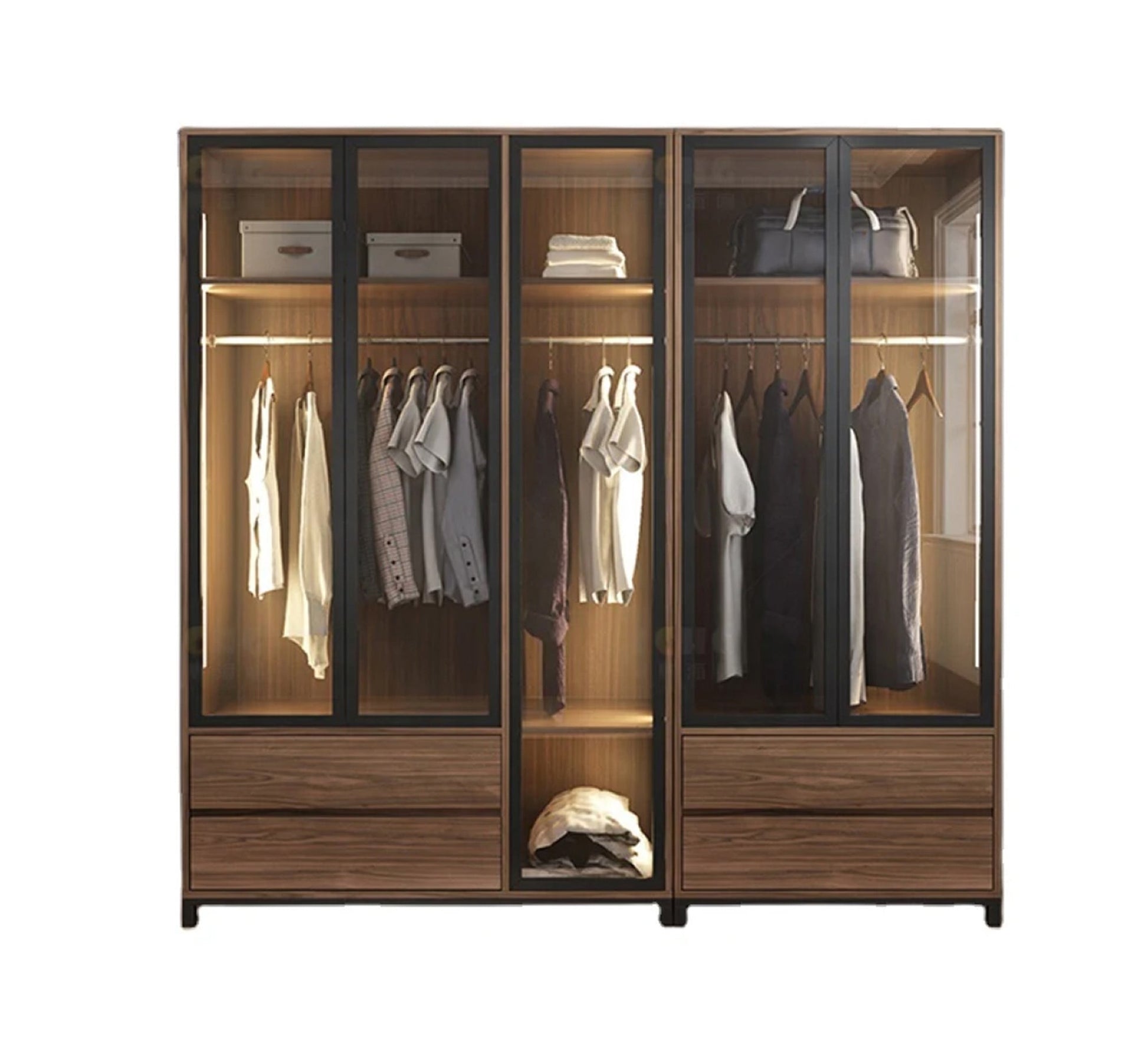 Five - door dressing table with clear glass - Vitrine Furniture - Furniture