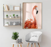 Flamingo bird painting - Vitrine Furniture - Décor