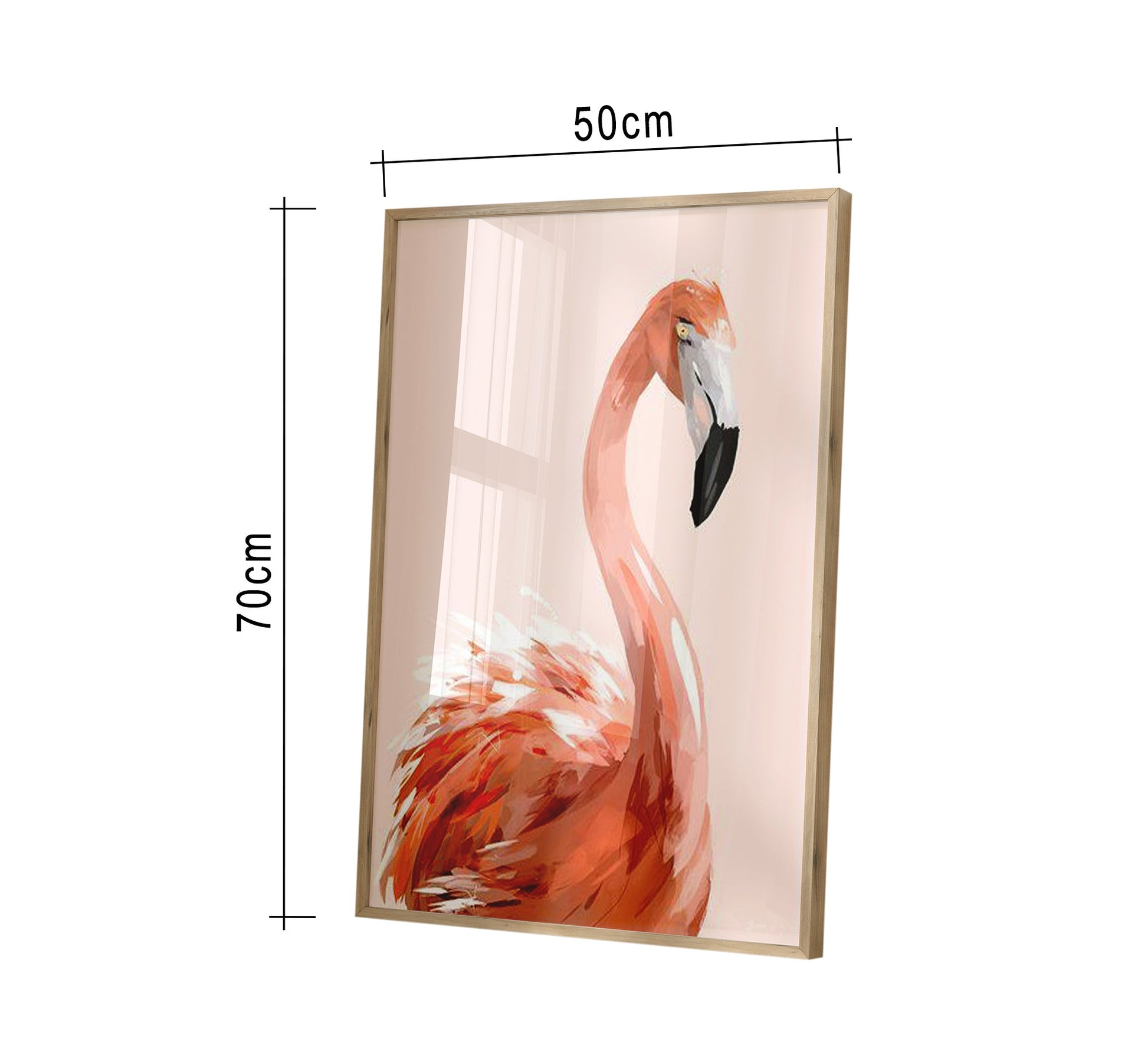 Flamingo bird painting - Vitrine Furniture - Décor