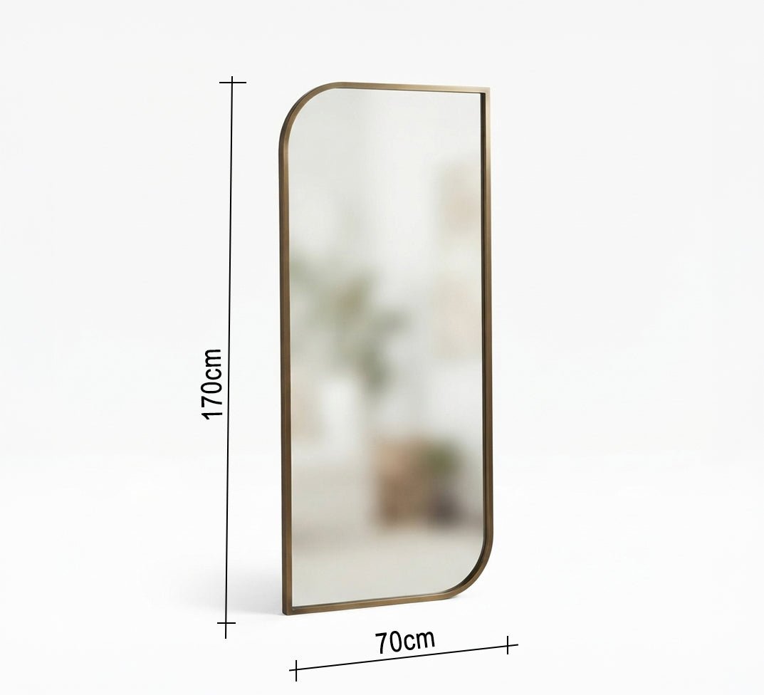Float Mirror with Two Opposite Rounded Corners - Vitrine Furniture - Mirrors