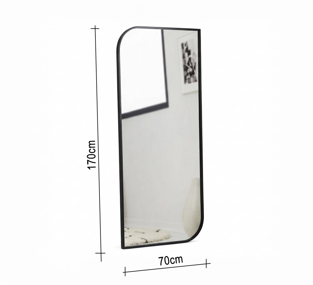 Float Mirror with Two Opposite Rounded Corners - Vitrine Furniture - Mirrors