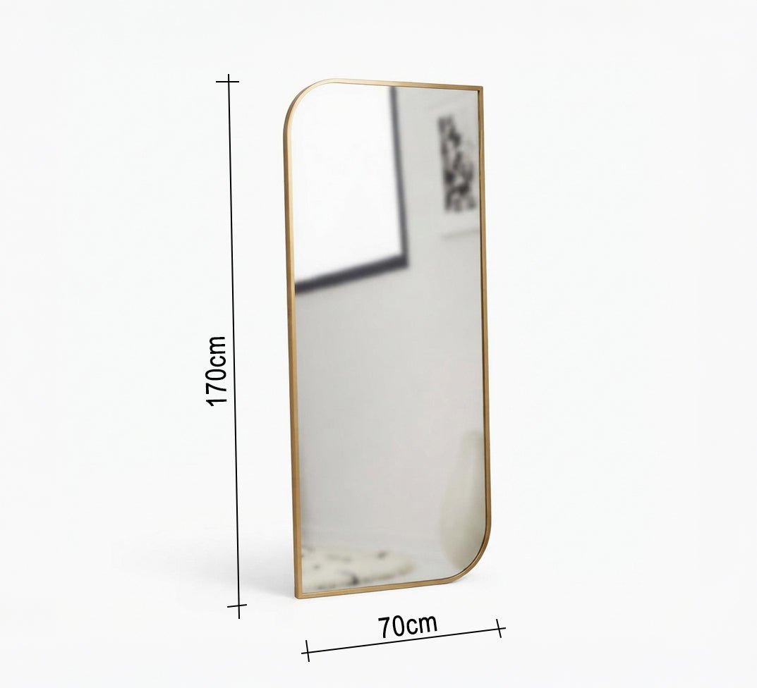 Float Mirror with Two Opposite Rounded Corners - Vitrine Furniture - Mirrors
