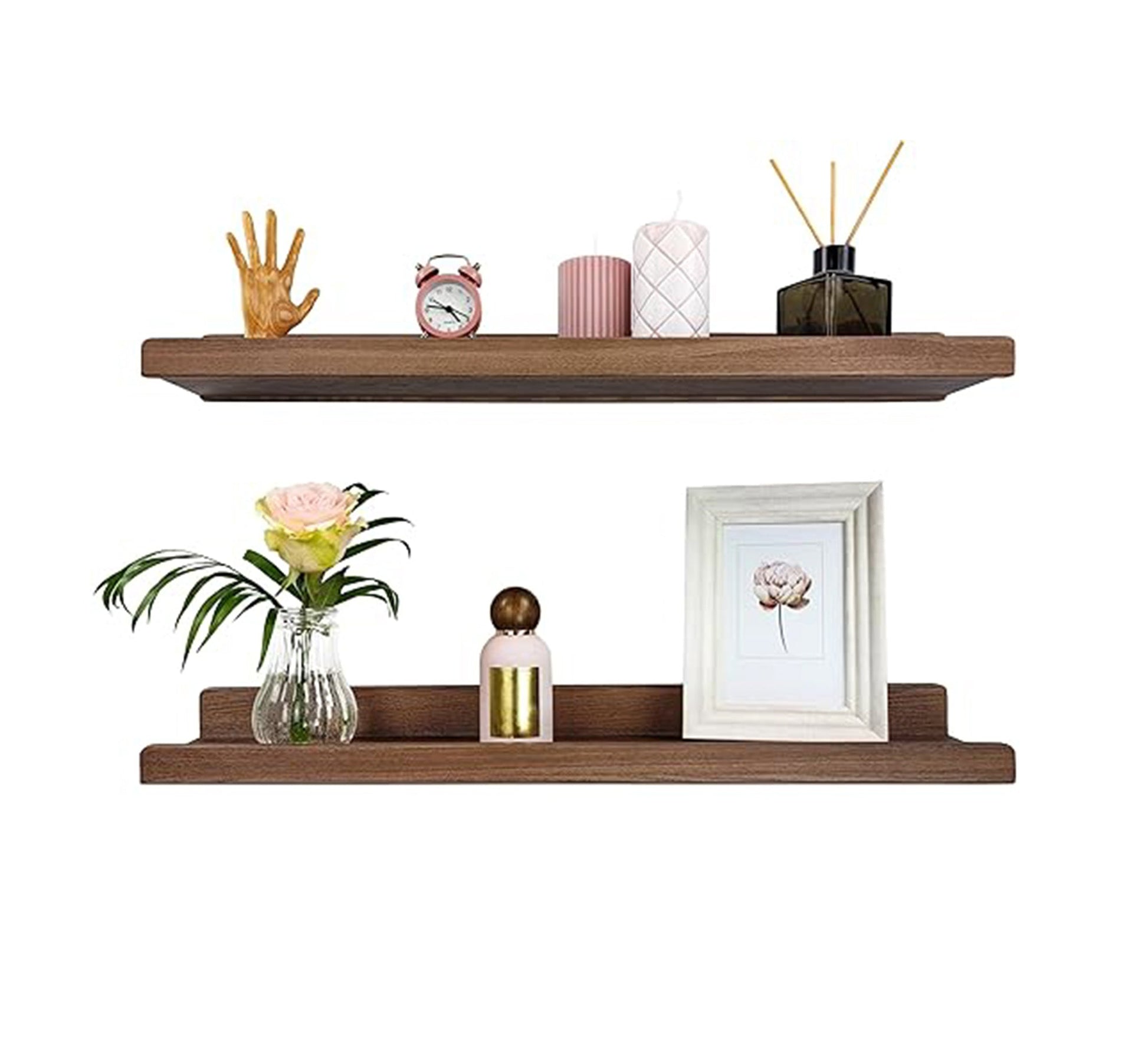 Floating Swedish Wood Wall Shelf - Vitrine Furniture - Décor