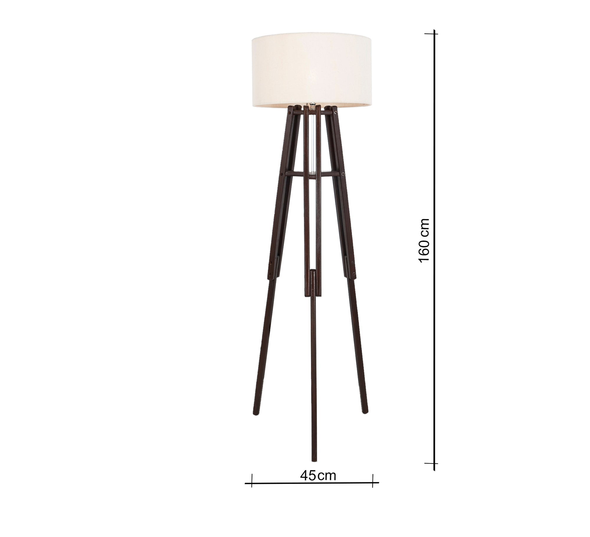 Floor lamp with a brown beech wood base - Vitrine Furniture - Lighting