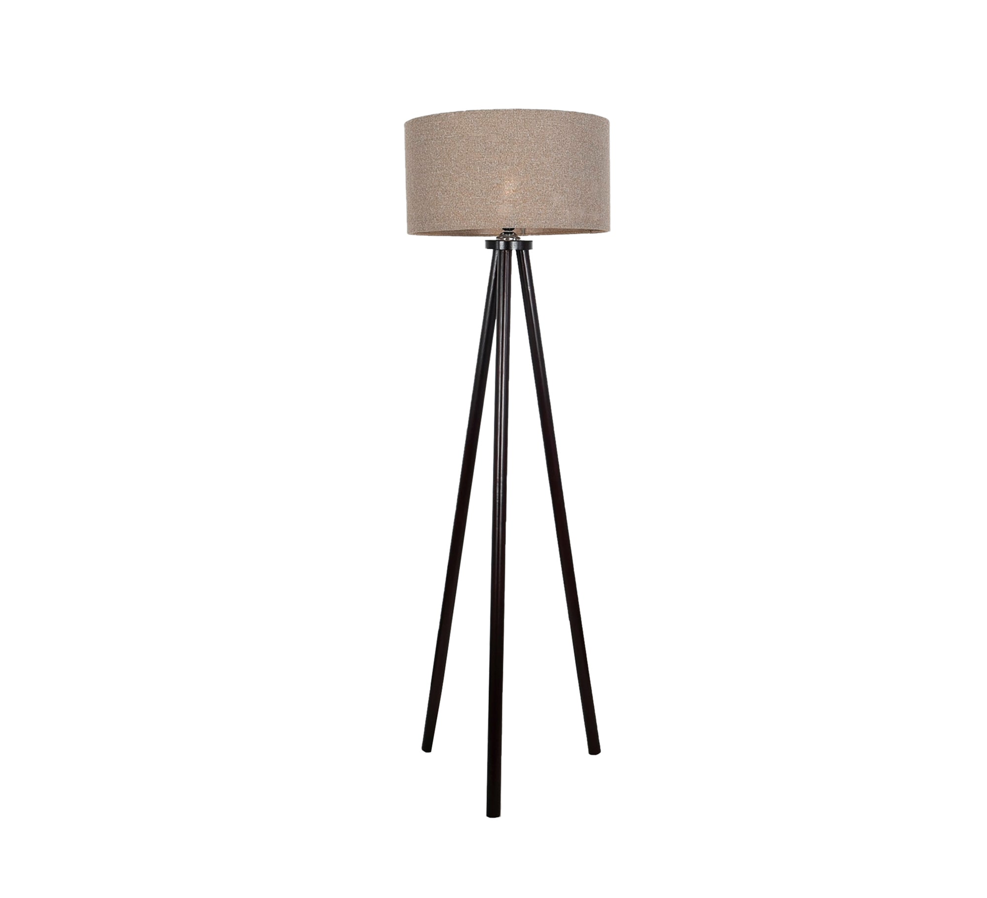 Floor lamp with a square base in brown beech wood - Vitrine Furniture - Lighting